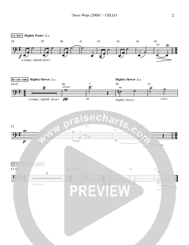 Jesus Wept (Instrumental) Cello ()