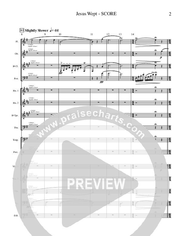 Jesus Wept (Instrumental) Conductor's Score ()
