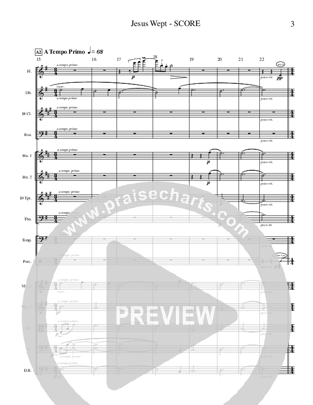 Jesus Wept (Instrumental) Conductor's Score ()