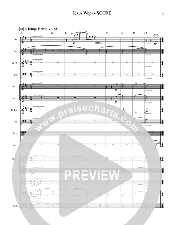 Jesus Wept (Instrumental) Conductor's Score ()