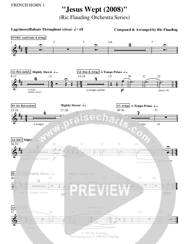 Jesus Wept (Instrumental) French Horn 1 ()