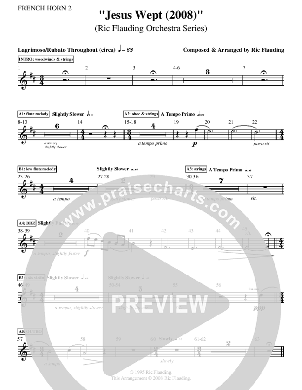 Jesus Wept (Instrumental) French Horn 2 ()