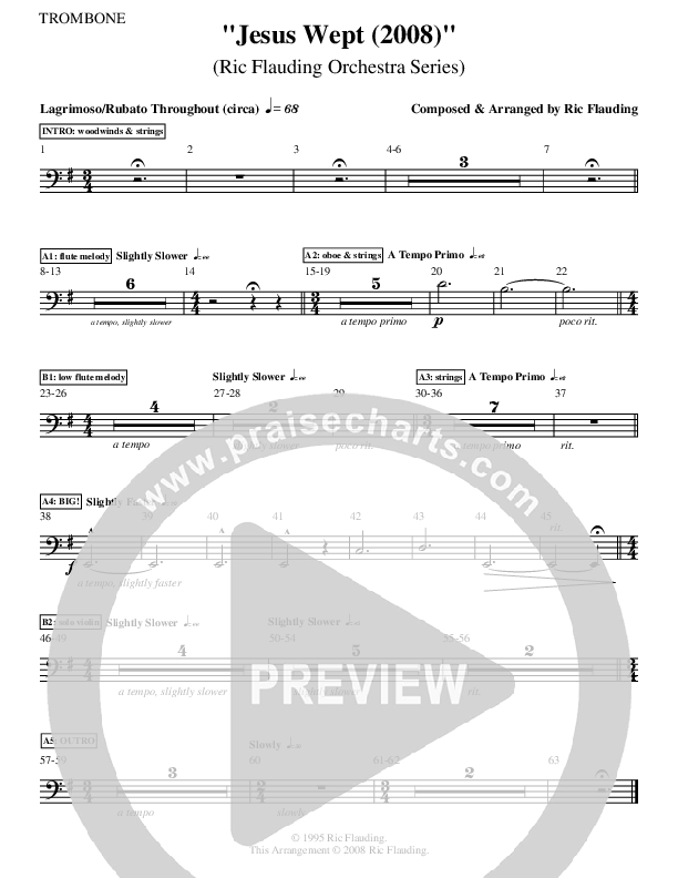 Jesus Wept (Instrumental) Trombone ()
