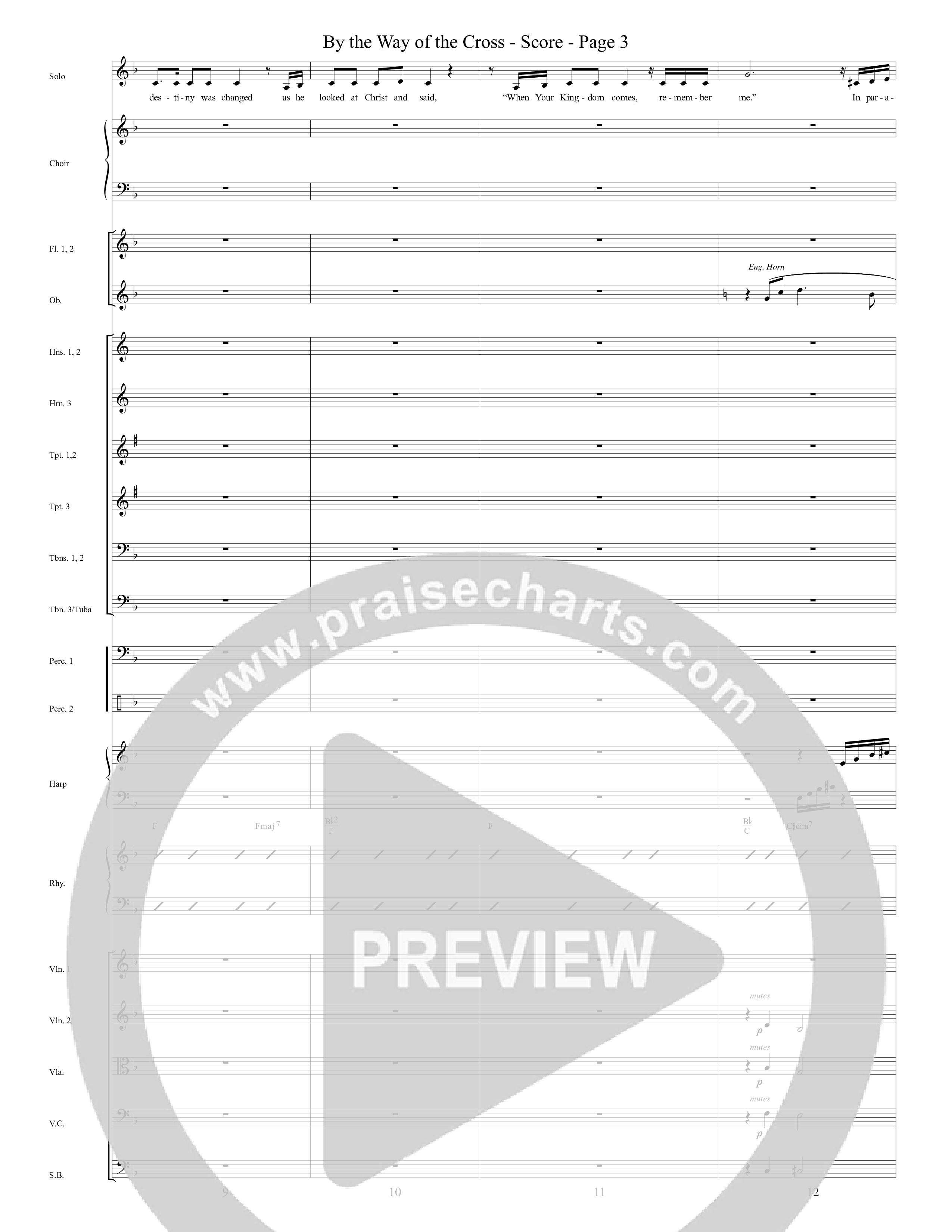 By The Way Of The Cross (Choral Anthem SATB) Orchestration (Word Music Choral / Arr. Mike Speck / Arr. Lari Goss / Arr. Danny Zaloudik)