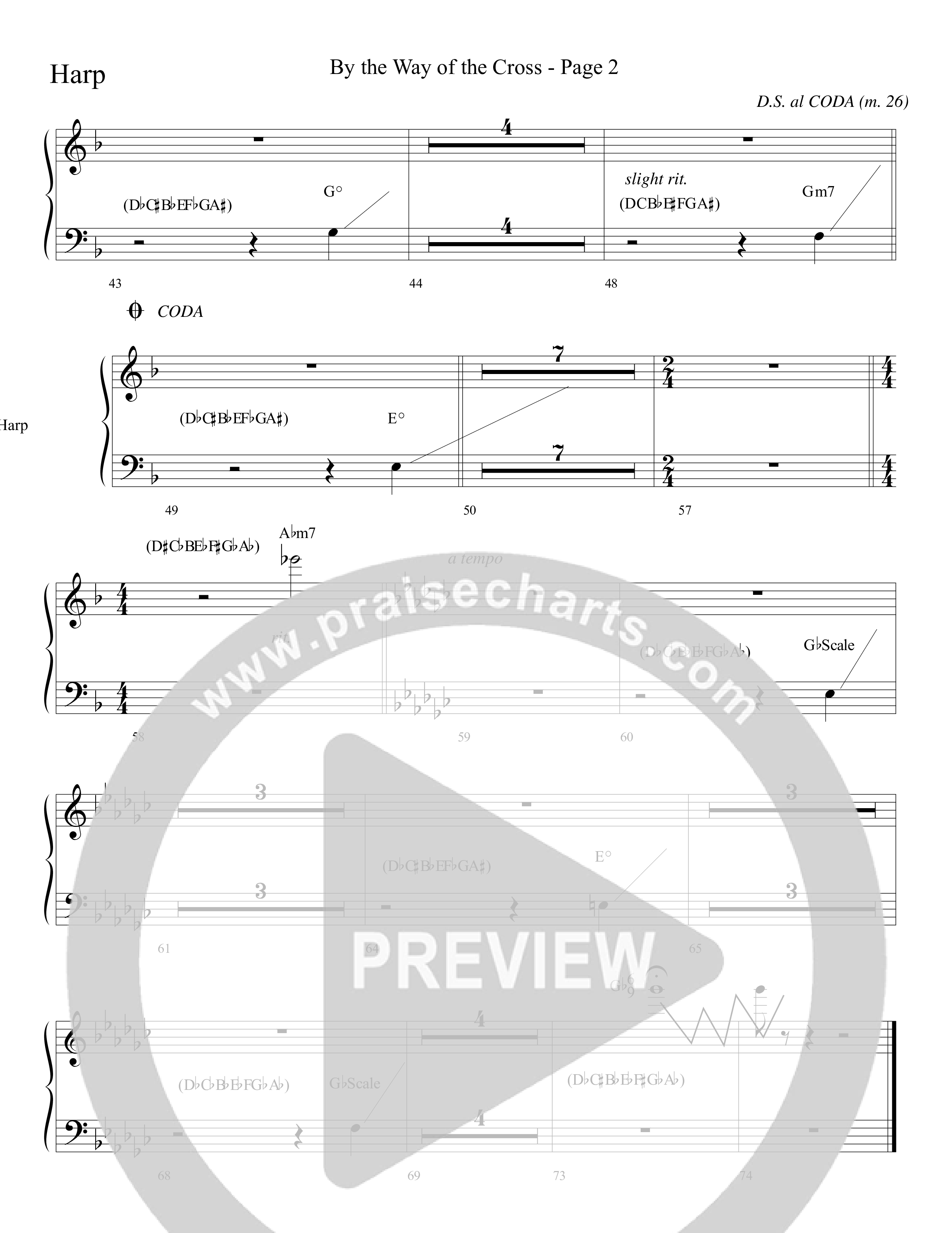 By The Way Of The Cross (Choral Anthem SATB) Harp (Word Music Choral / Arr. Mike Speck / Arr. Lari Goss / Arr. Danny Zaloudik)