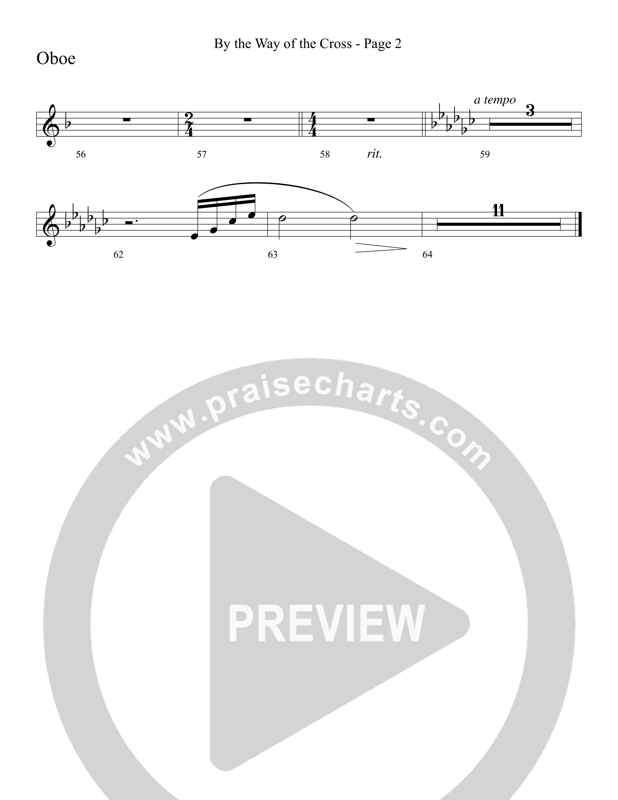 By The Way Of The Cross (Choral Anthem SATB) Oboe (Word Music Choral / Arr. Mike Speck / Arr. Lari Goss / Arr. Danny Zaloudik)