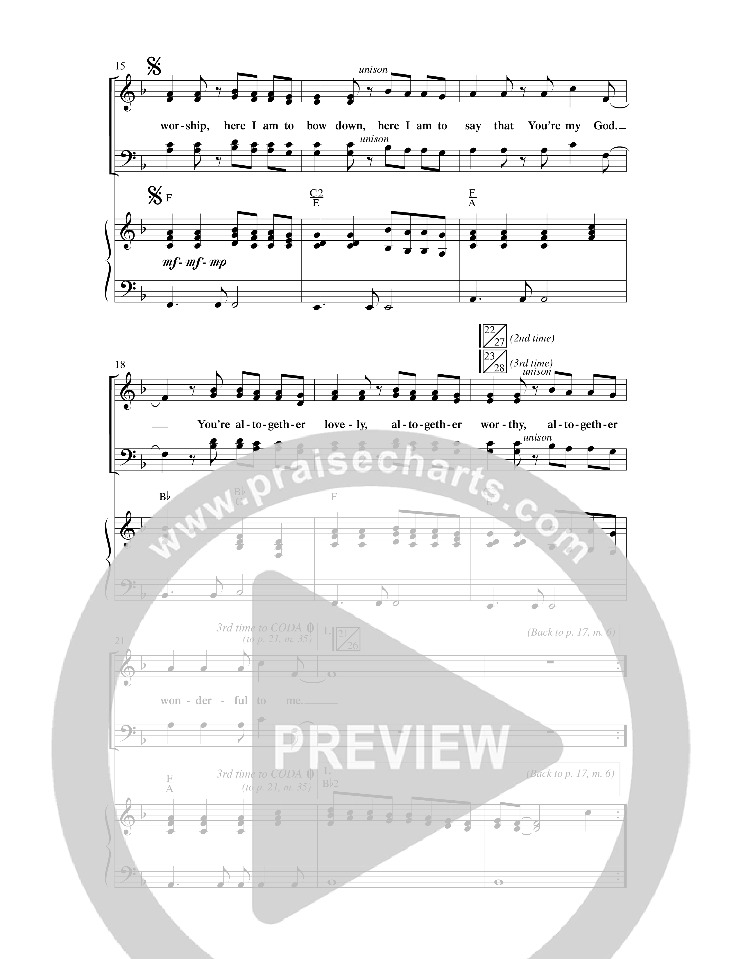 Here I Am To Worship (Choral Anthem SATB) Anthem (SATB/Piano) (Word Music Choral / Arr. Dave Williamson)