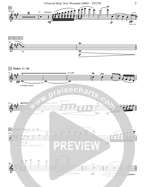 O Sacred Head Now Wounded (Instrumental) Flute ()