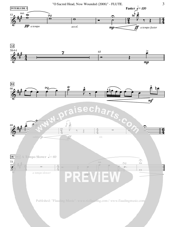 O Sacred Head Now Wounded (Instrumental) Flute ()