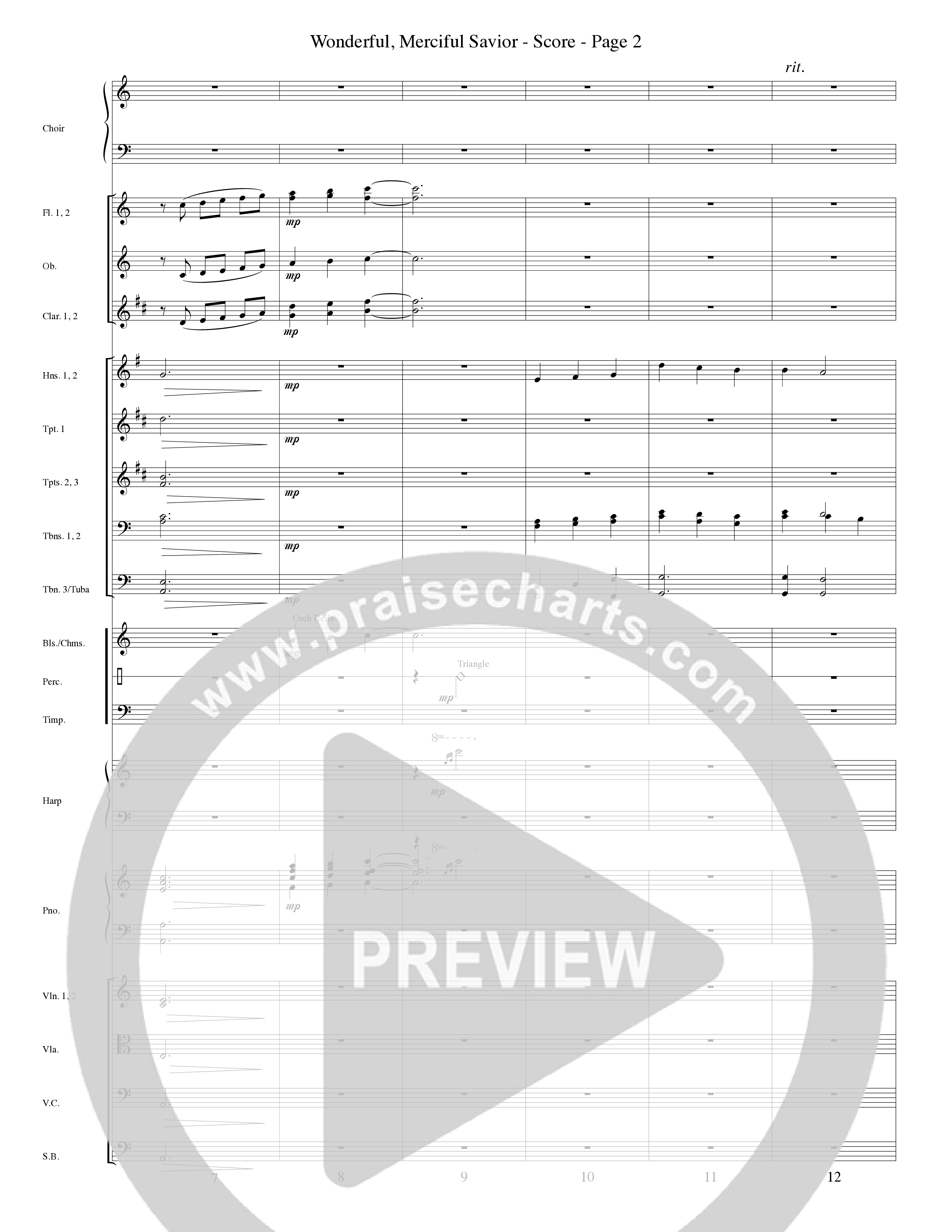 Wonderful Merciful Savior (Choral Anthem SATB) Orchestration (Word Music Choral / Arr. Mark McClure)