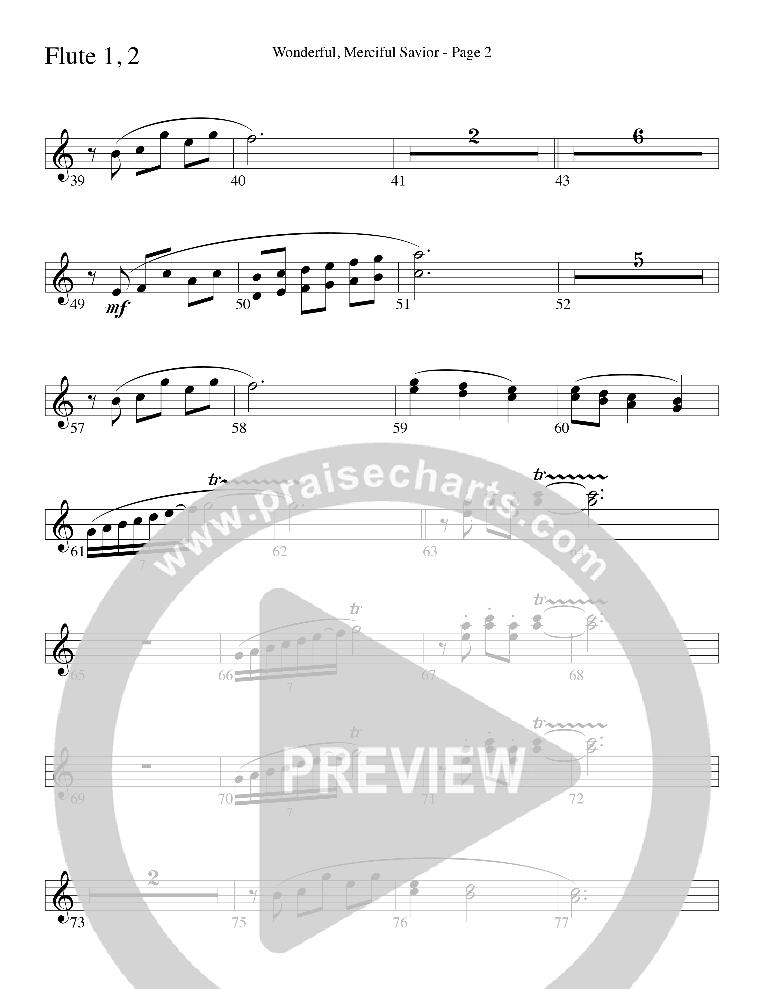 Wonderful Merciful Savior (Choral Anthem SATB) Flute 1/2 (Word Music Choral / Arr. Mark McClure)
