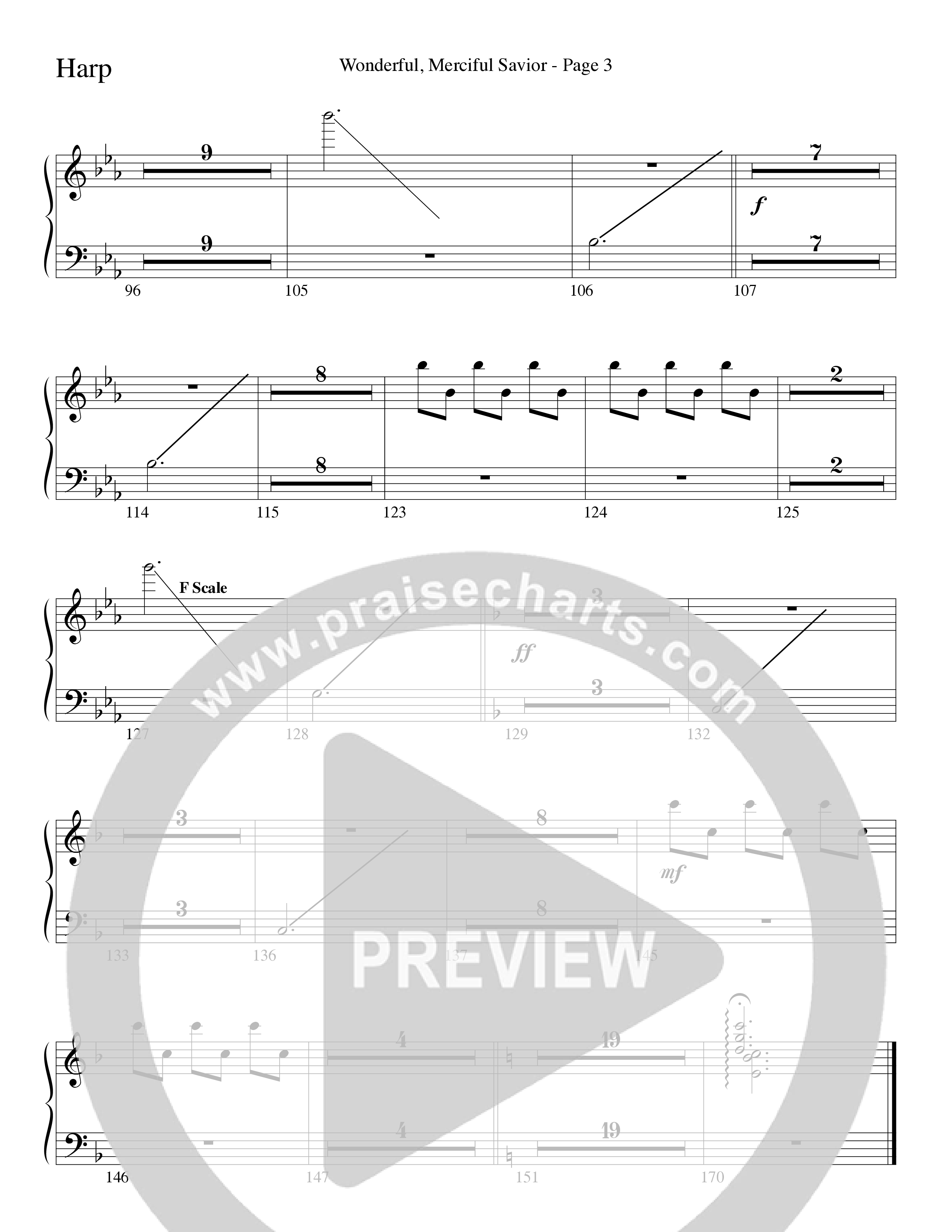 Wonderful Merciful Savior (Choral Anthem SATB) Harp (Word Music Choral / Arr. Mark McClure)