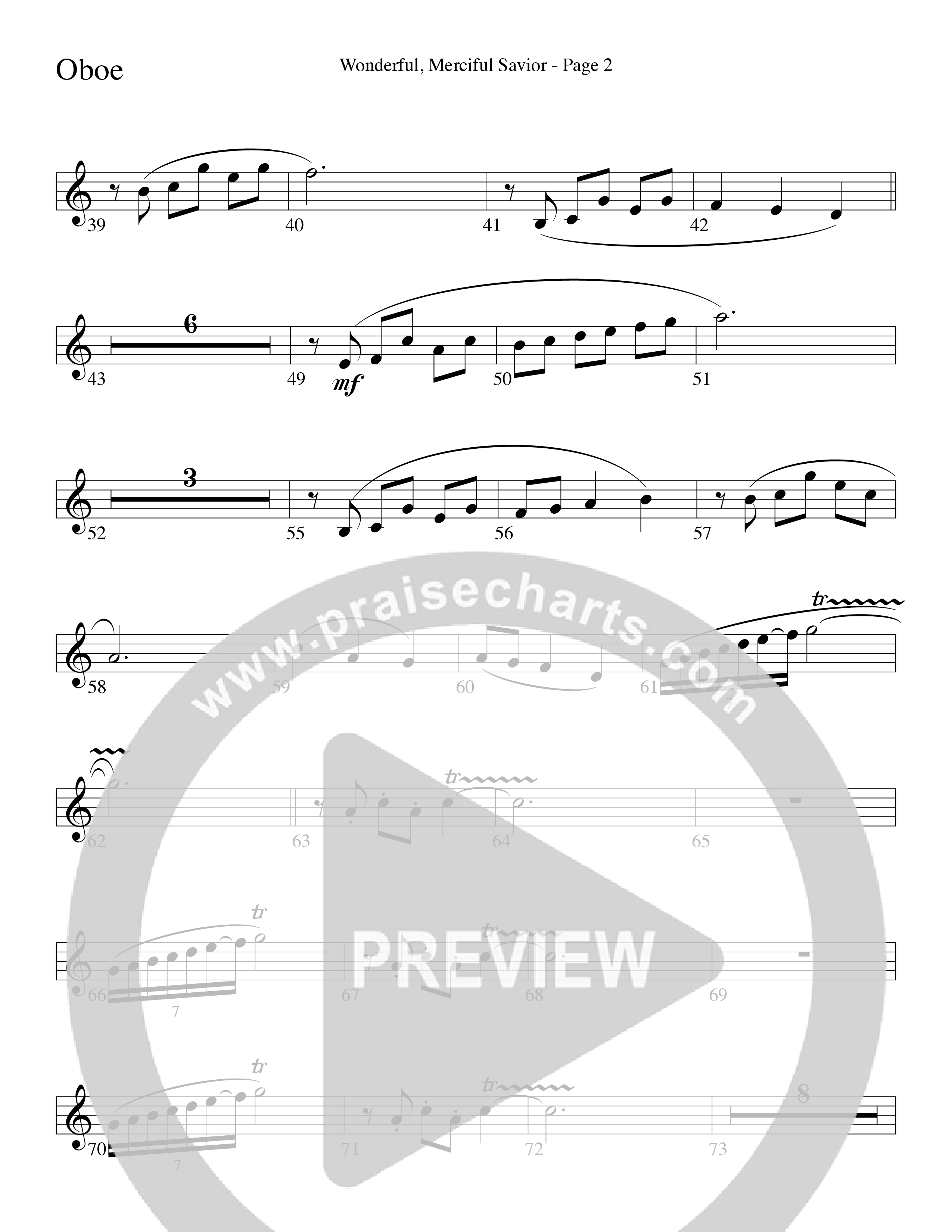 Wonderful Merciful Savior (Choral Anthem SATB) Oboe (Word Music Choral / Arr. Mark McClure)
