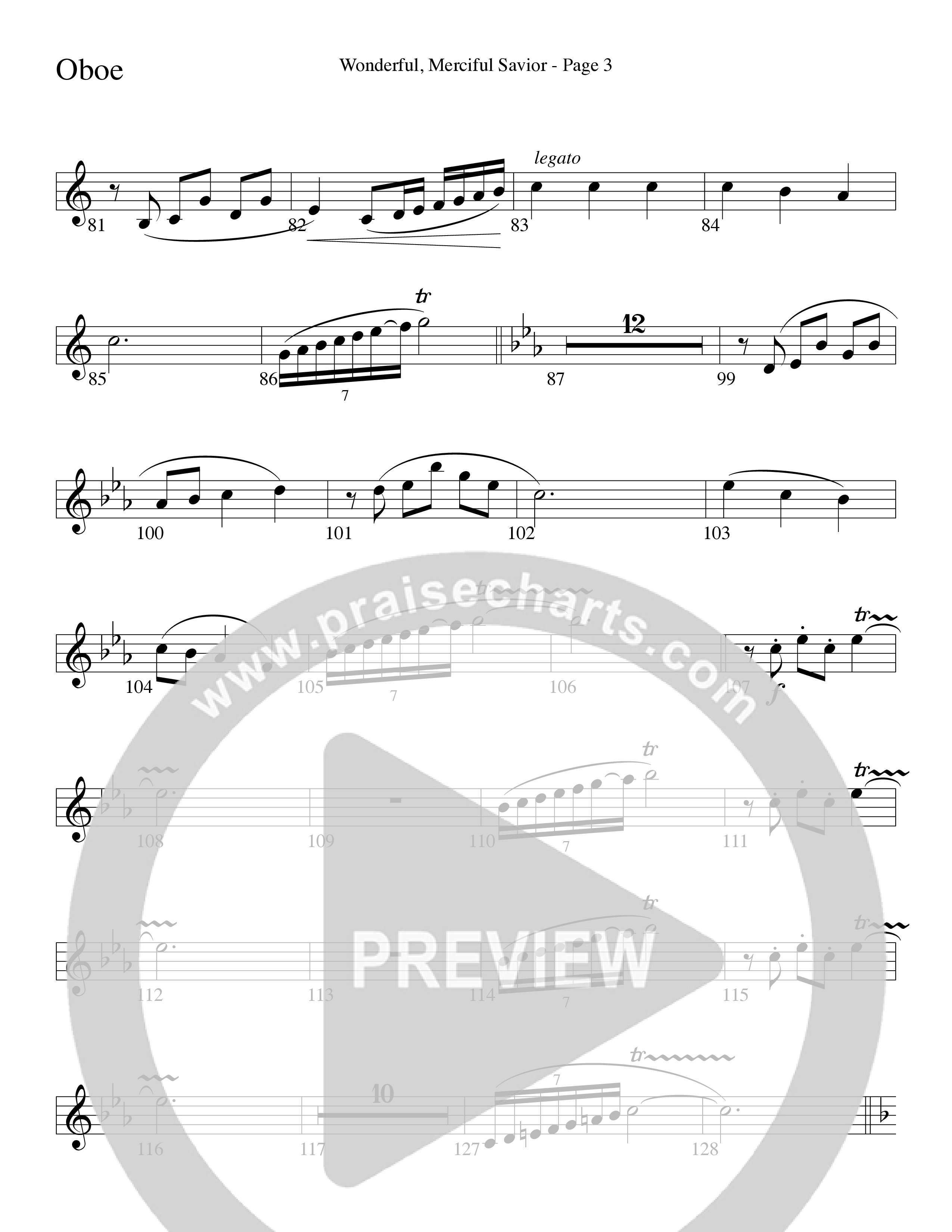 Wonderful Merciful Savior (Choral Anthem SATB) Oboe (Word Music Choral / Arr. Mark McClure)
