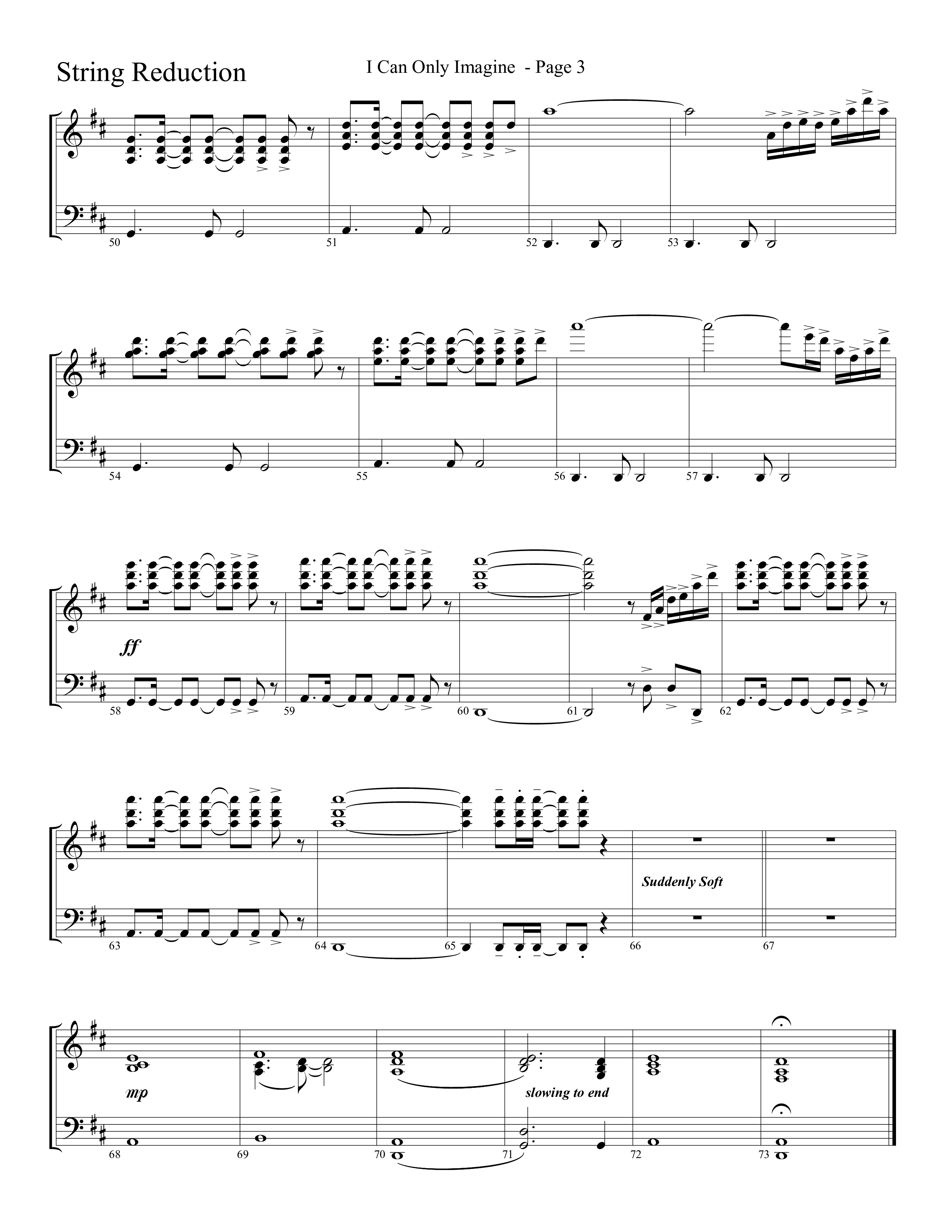 I Can Only Imagine (Choral Anthem SATB) String Reduction (Word Music Choral / Arr. David Clydesdale)