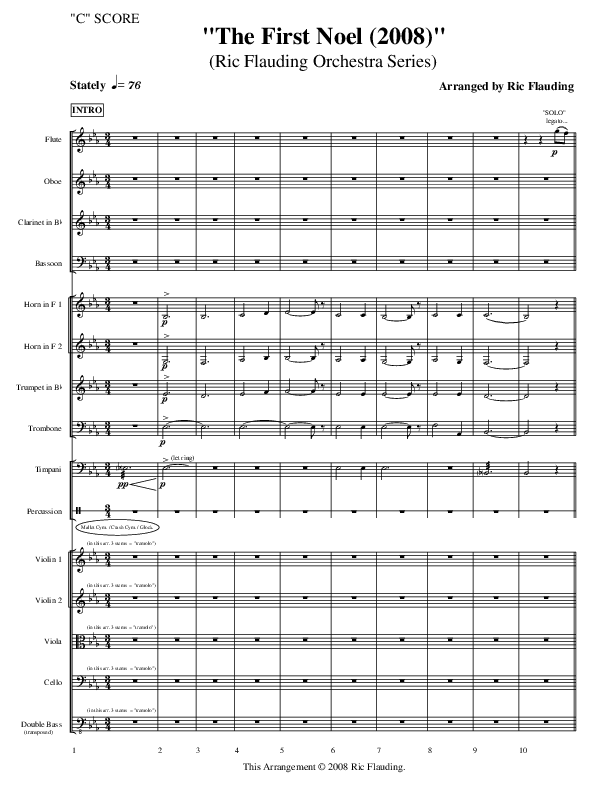 The First Noel Conductor's Score (Ric Flauding)