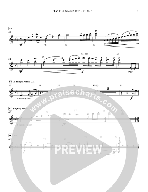 The First Noel Violin 1 (Ric Flauding)