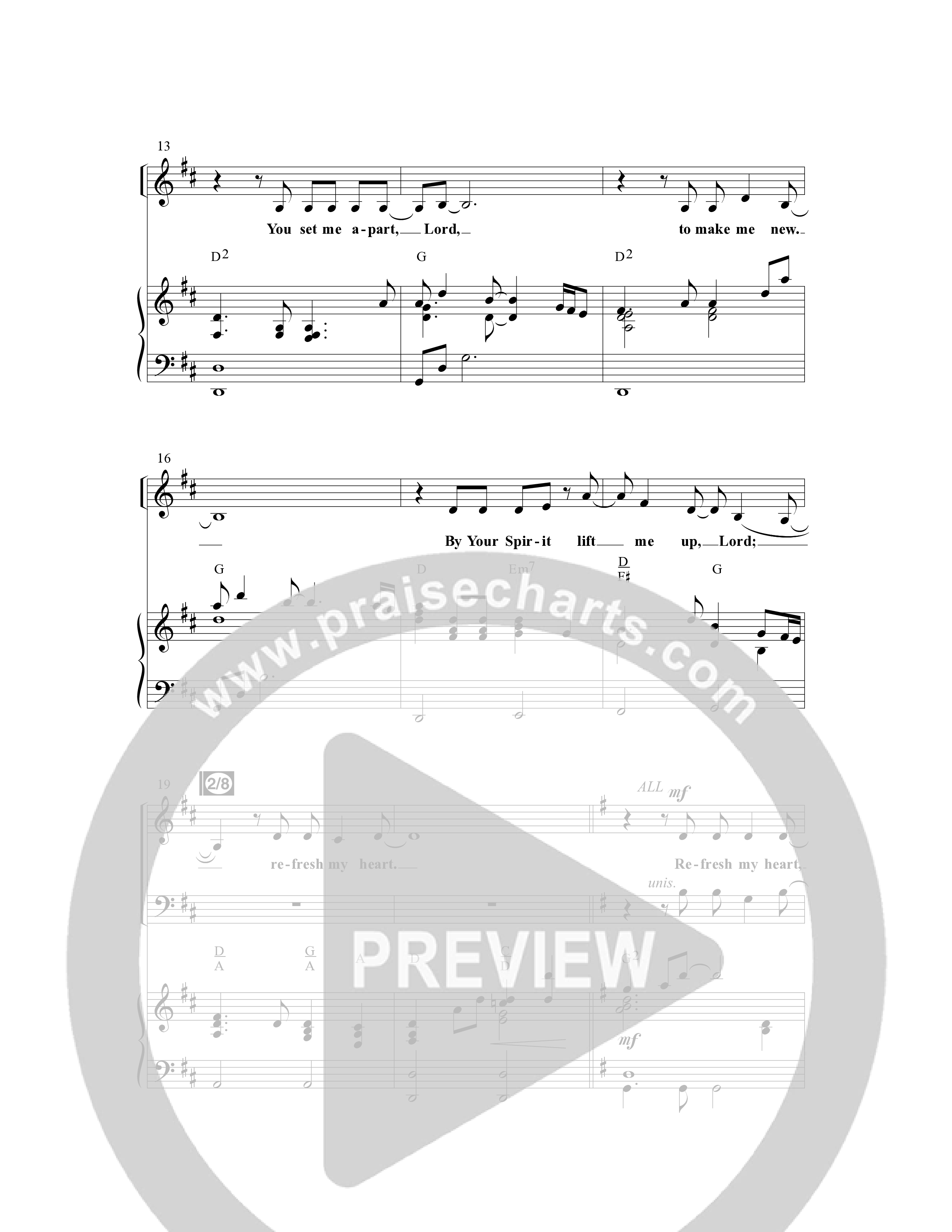 Refresh My Heart (Choral Anthem SATB) Anthem (SATB/Piano) (Word Music Choral / Arr. Joe Van Gilder / Orch. Dave Williamson)