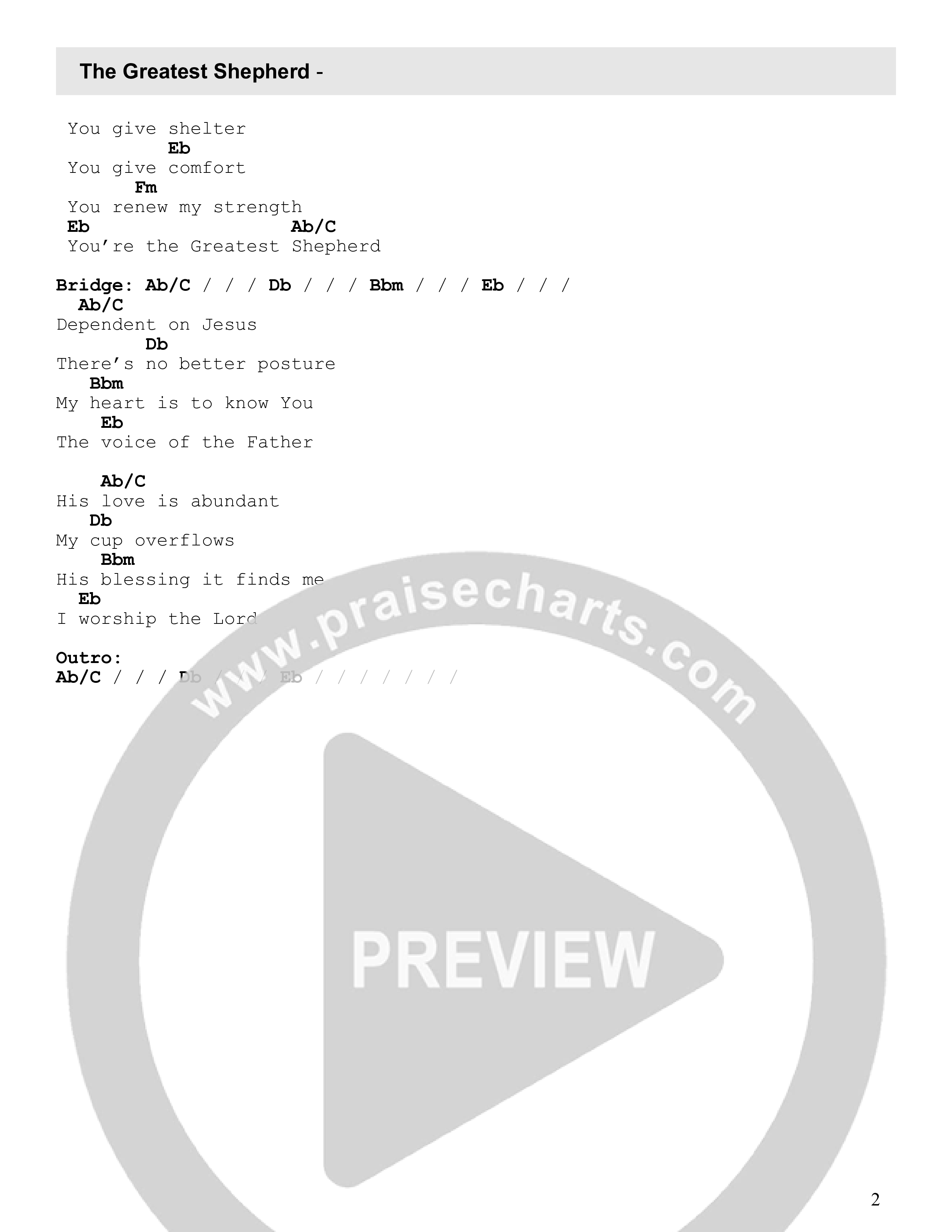 The Greatest Shepherd Chord Chart (FC Music)