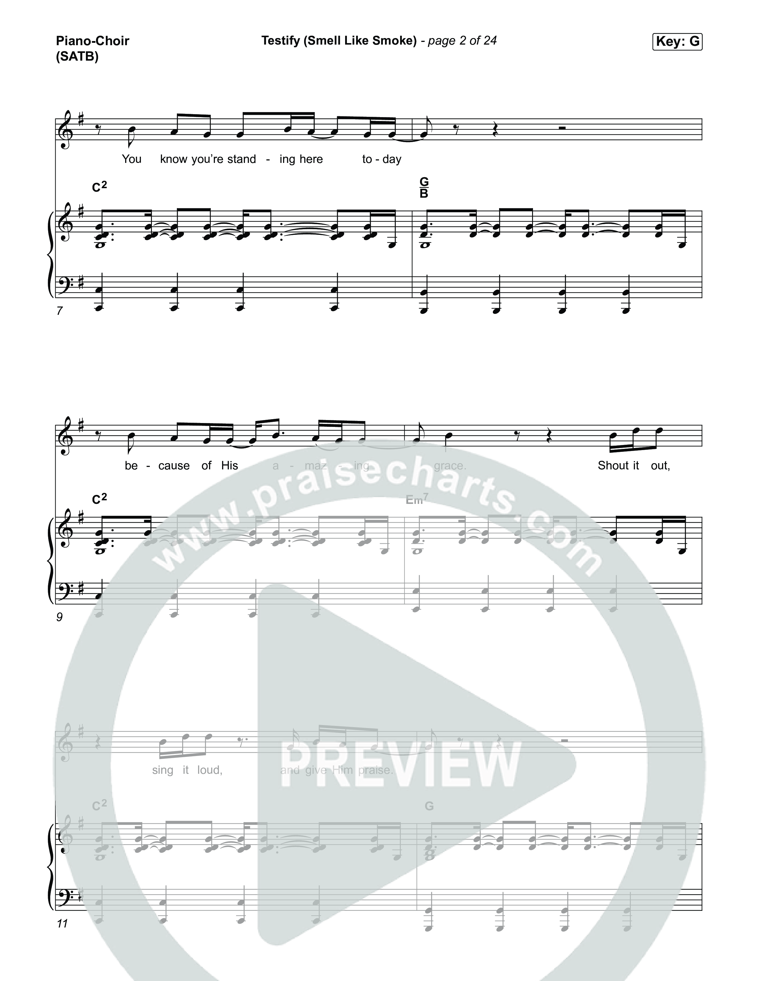 Testify (Smell Like Smoke) Piano/Vocal Pack (Red Worship)