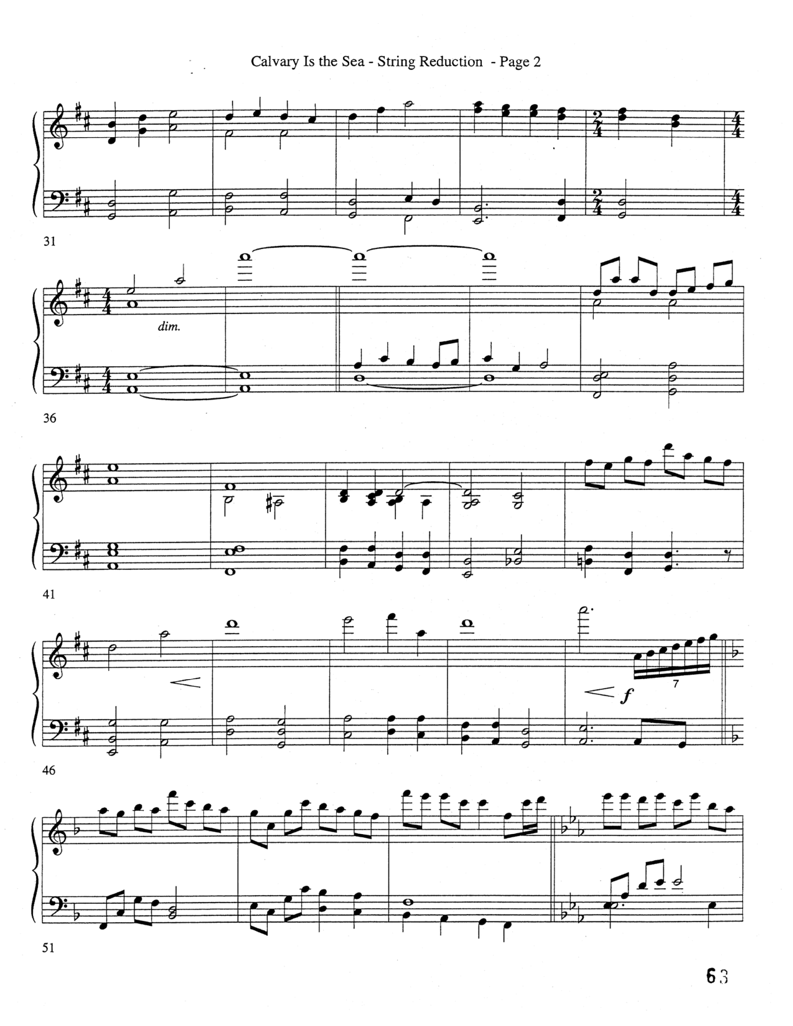 Calvary Is The Sea (Choral Anthem SATB) String Reduction (Word Music Choral / Arr. Robert Sterling)