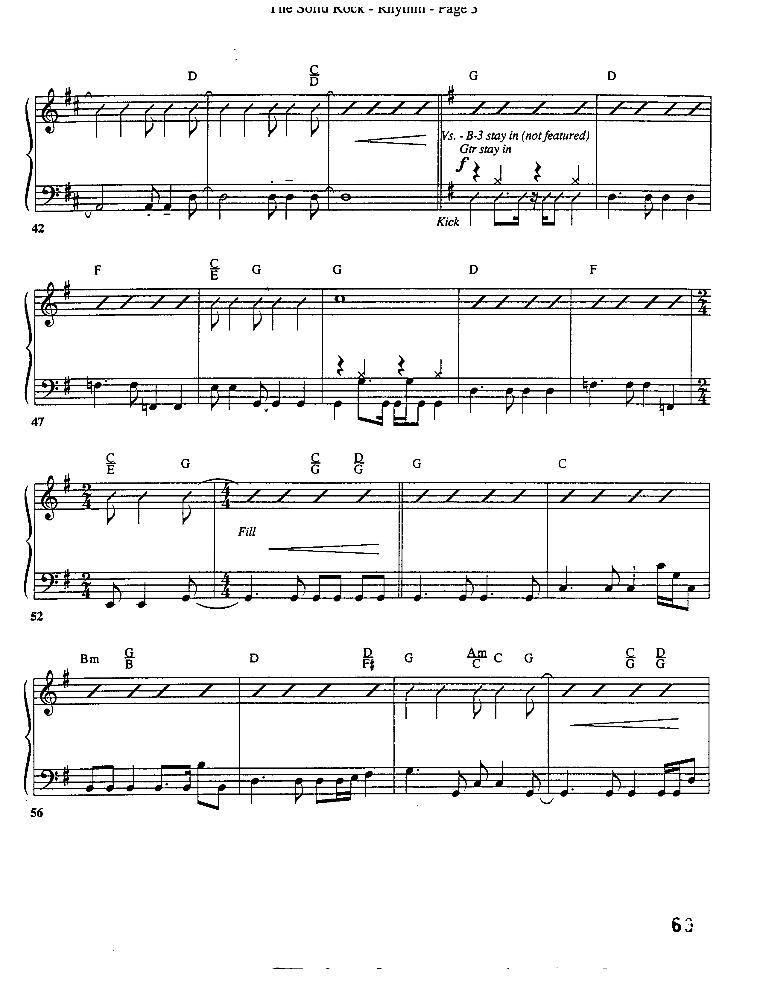 The Solid Rock (Choral Anthem SATB) Rhythm Chart (Word Music Choral / Arr. Dave Williamson)