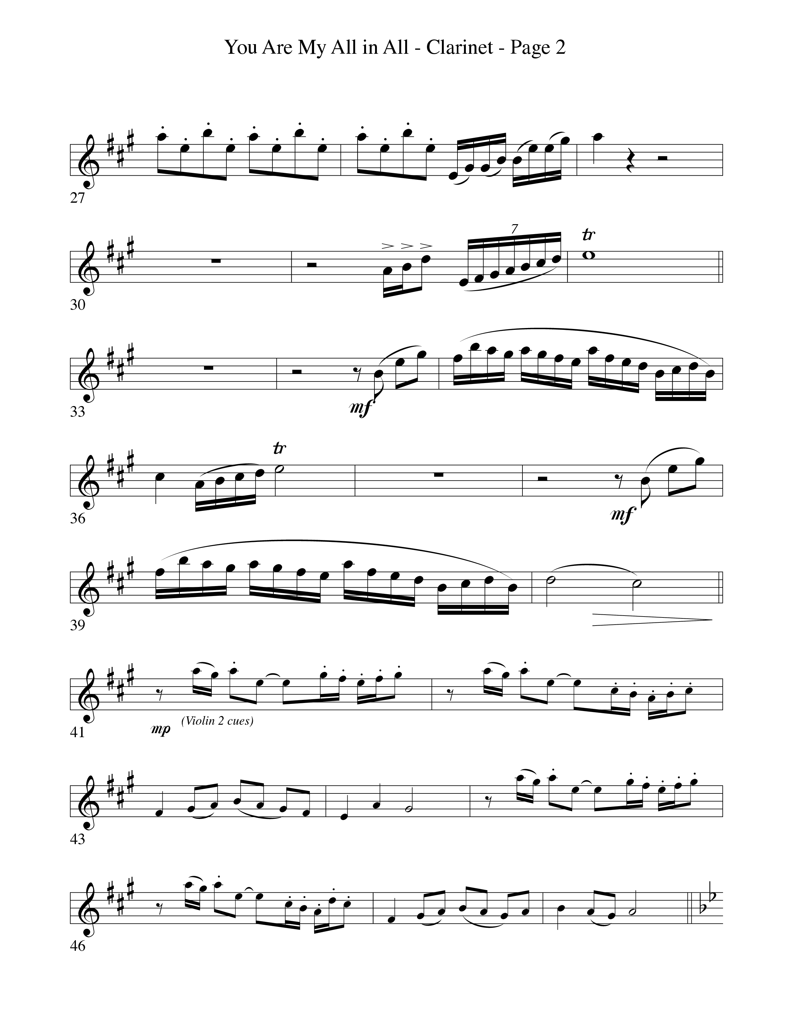You Are My All In All (Choral Anthem SATB) Clarinet (Word Music Choral)