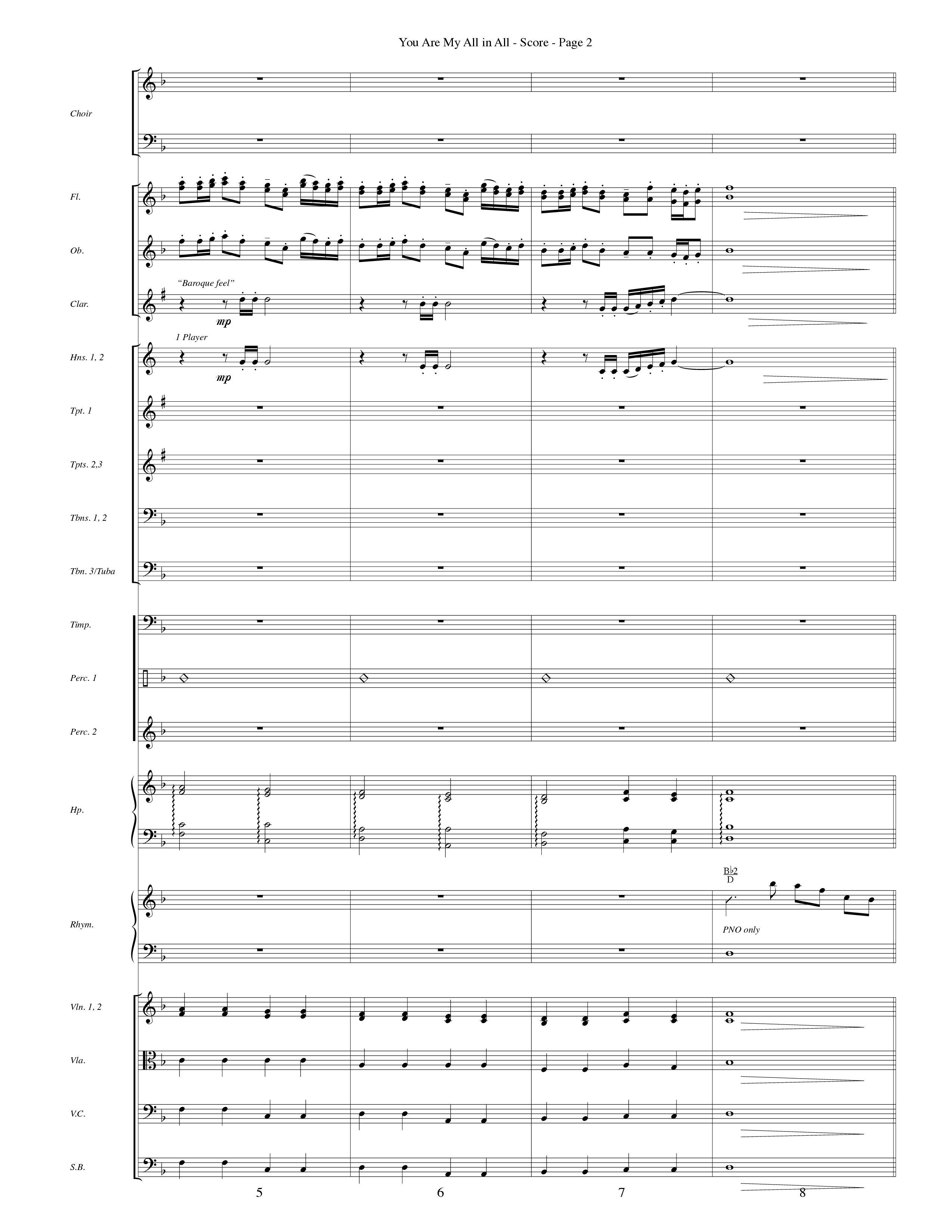 You Are My All In All (Choral Anthem SATB) Orchestration (Word Music Choral)