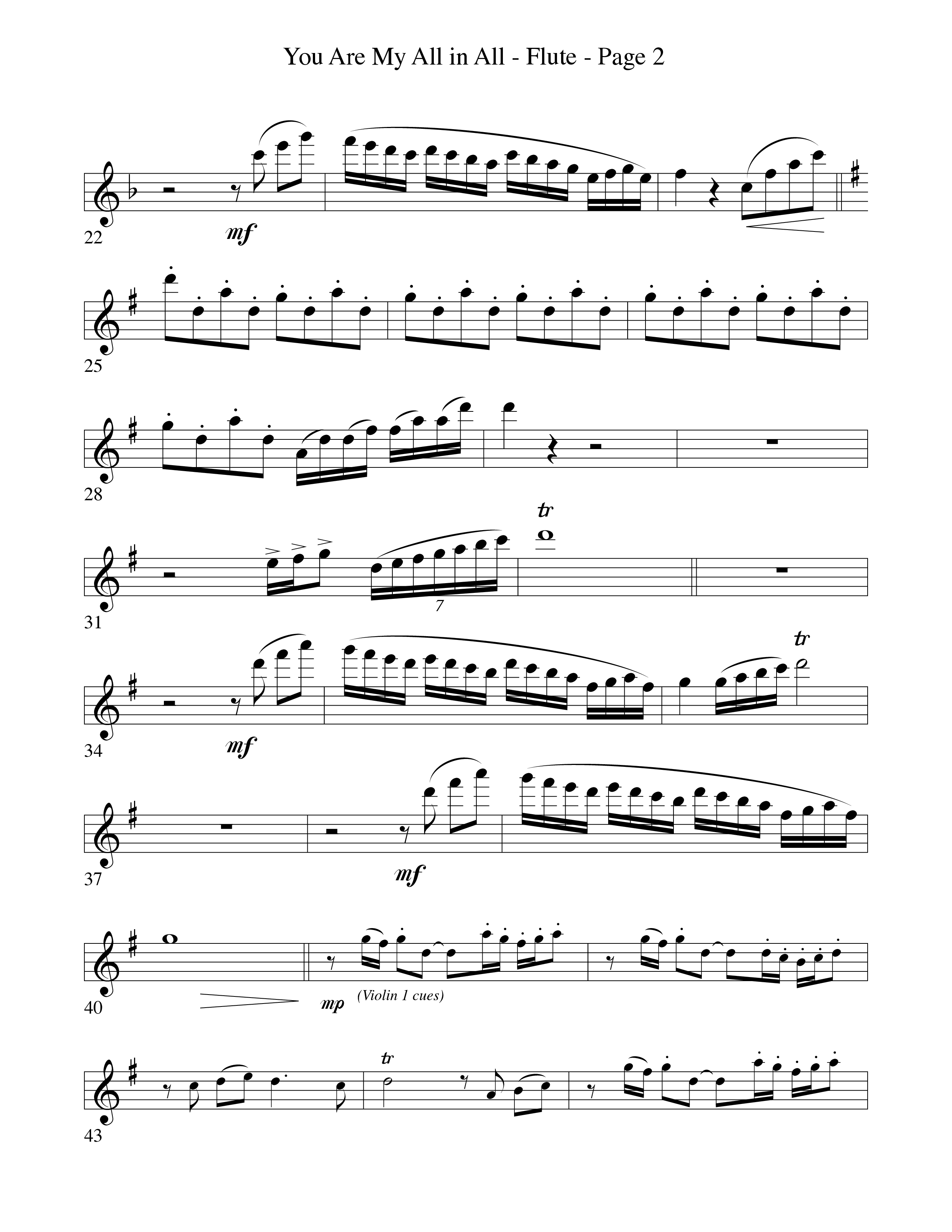You Are My All In All (Choral Anthem SATB) Flute (Word Music Choral)