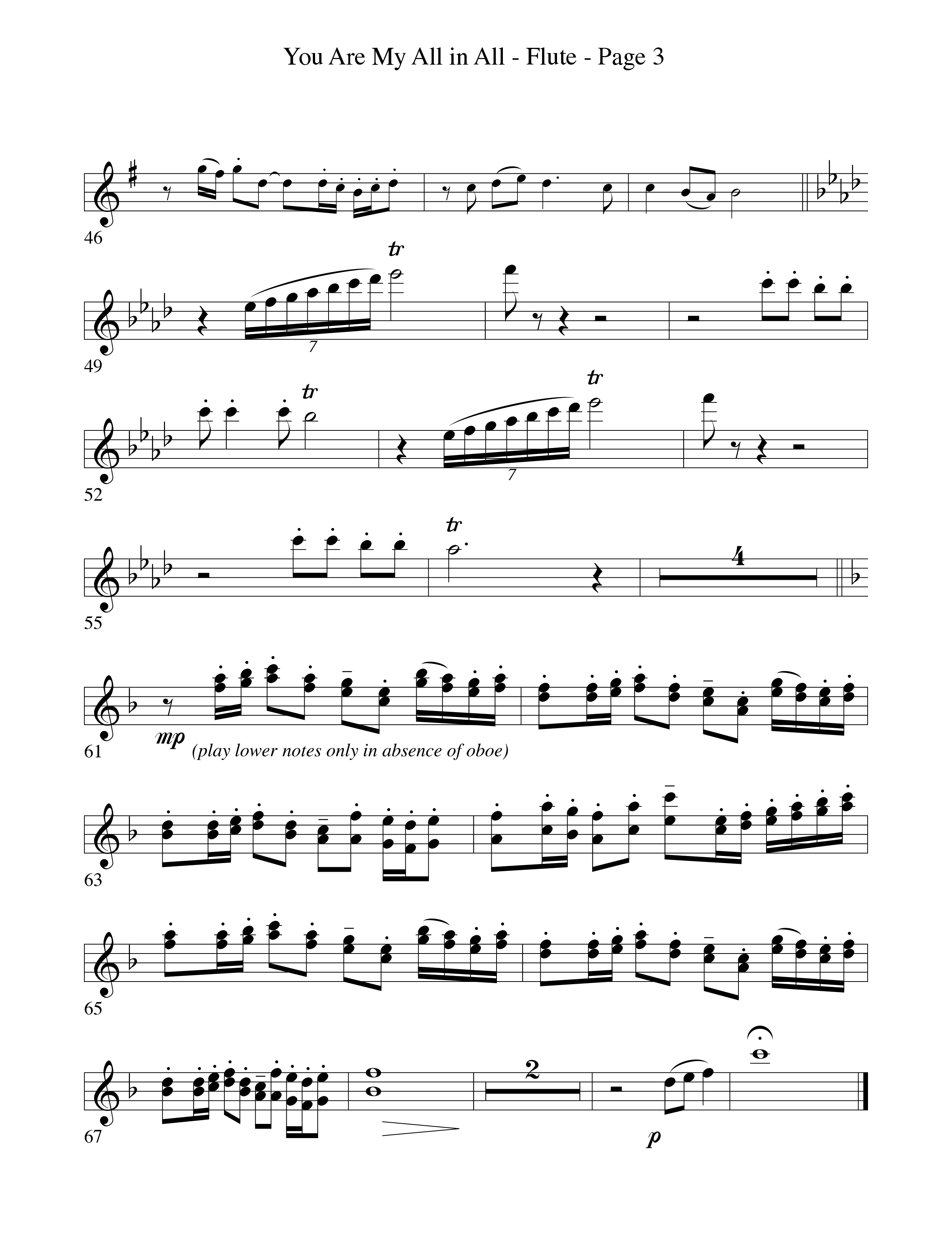 You Are My All In All (Choral Anthem SATB) Flute (Word Music Choral)