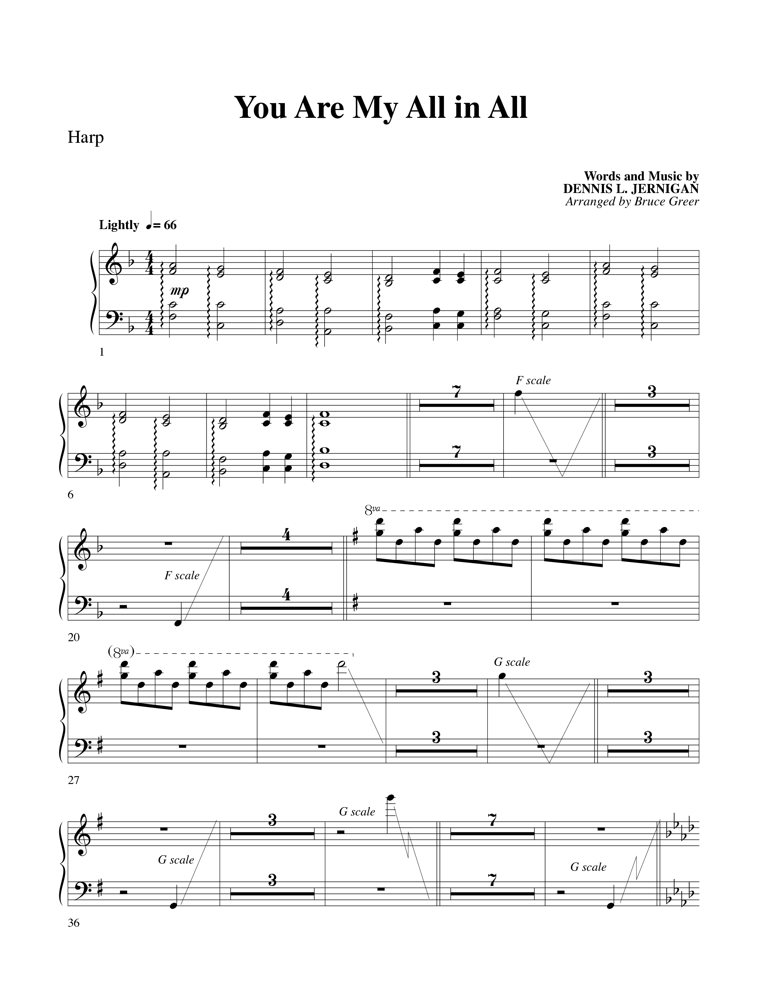 You Are My All In All (Choral Anthem SATB) Harp (Word Music Choral)
