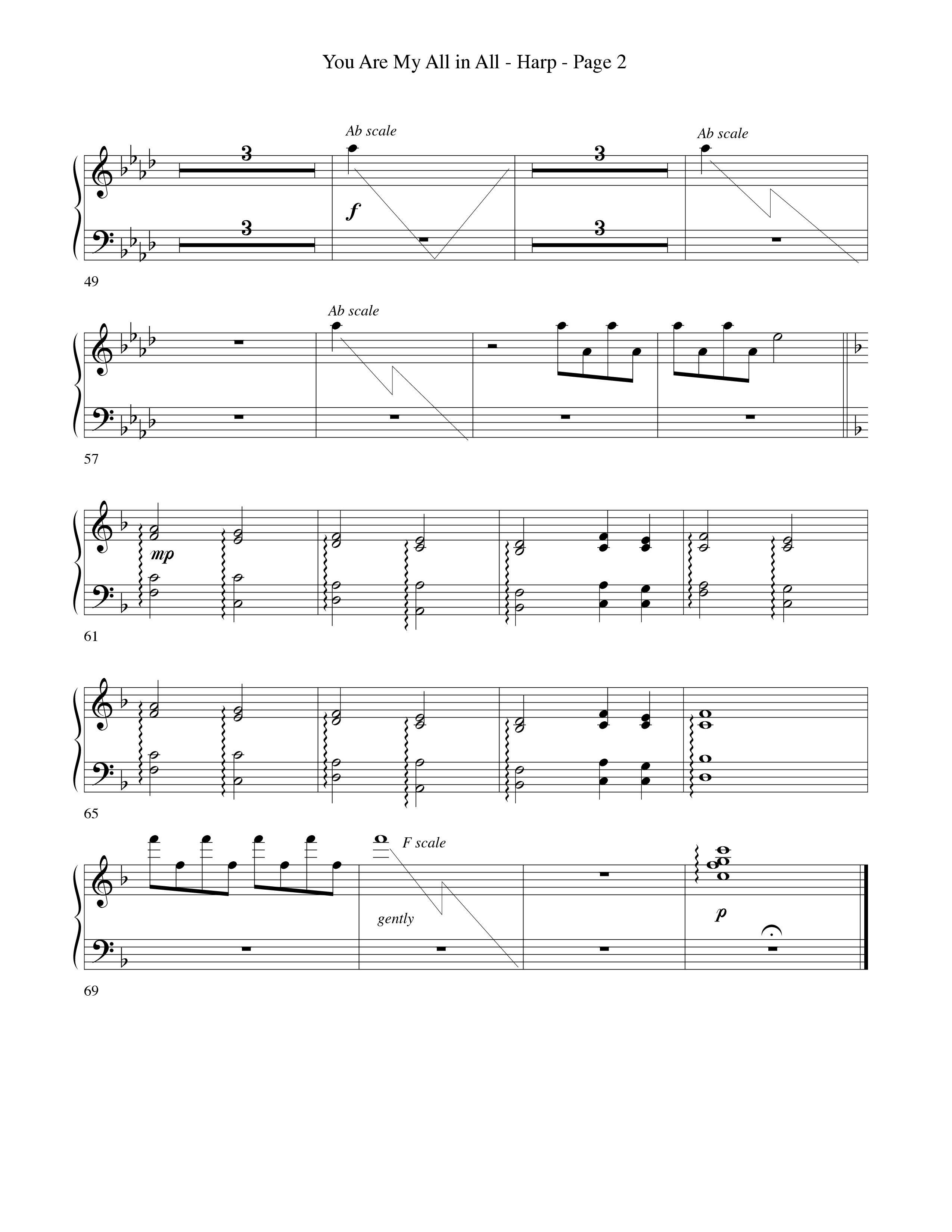 You Are My All In All (Choral Anthem SATB) Harp (Word Music Choral)