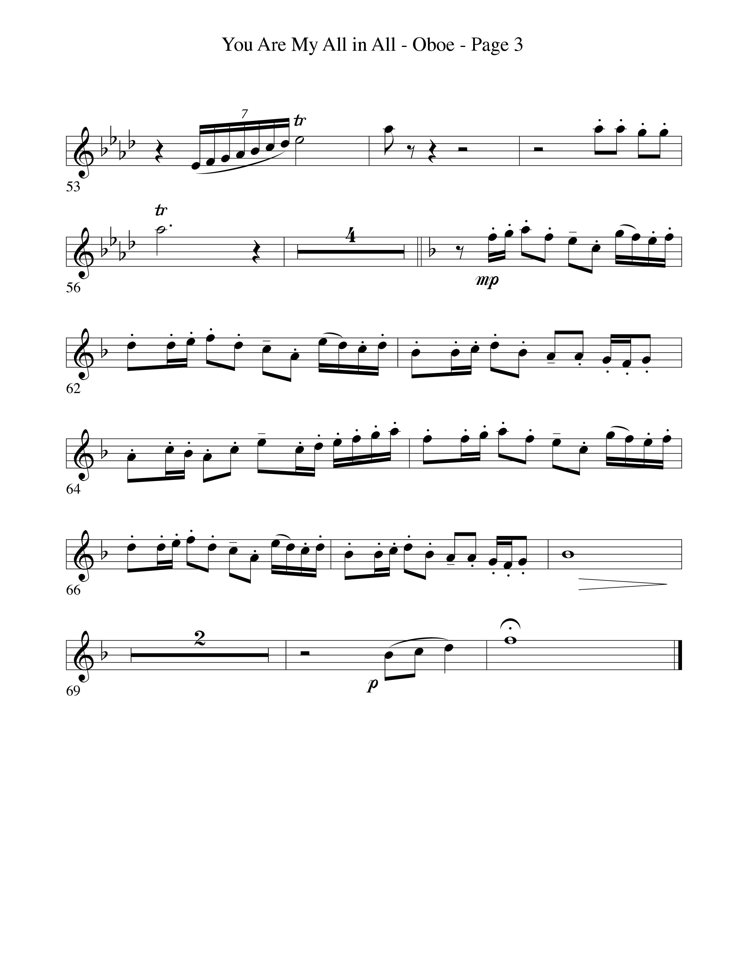 You Are My All In All (Choral Anthem SATB) Oboe (Word Music Choral)