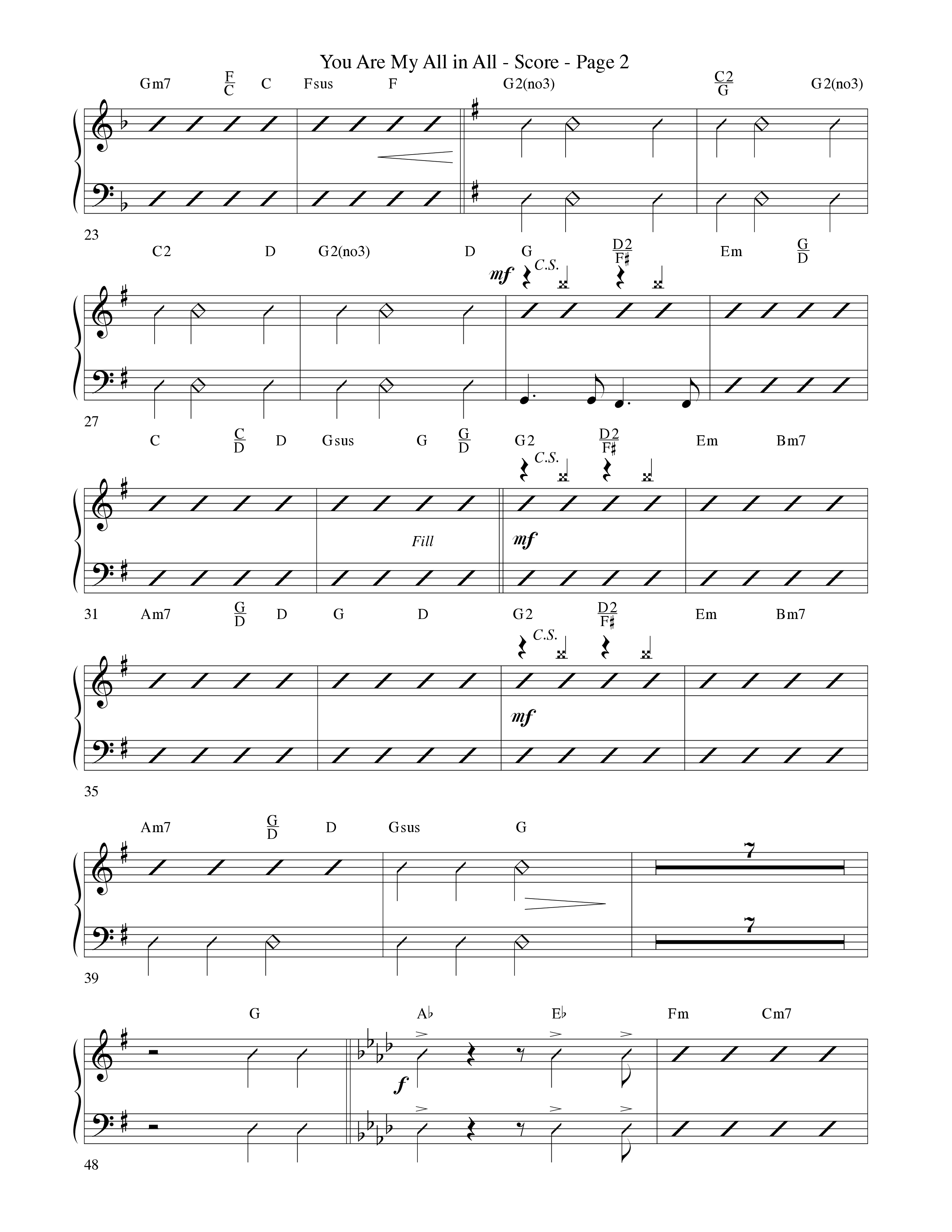 You Are My All In All (Choral Anthem SATB) Rhythm Chart (Word Music Choral)
