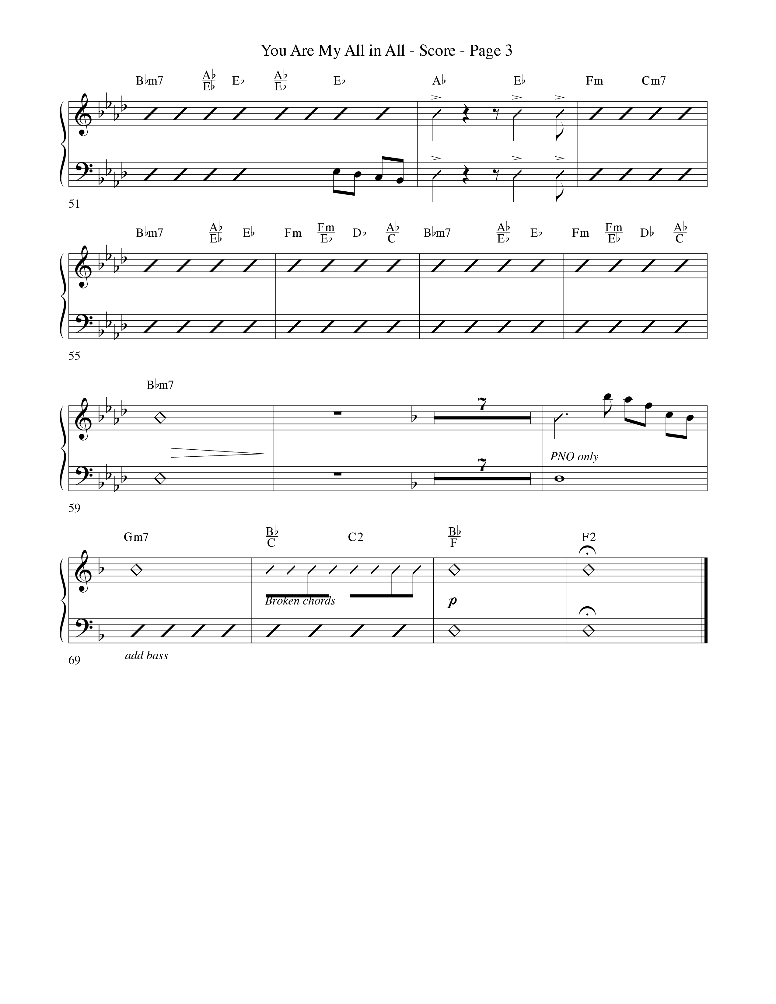 You Are My All In All (Choral Anthem SATB) Rhythm Chart (Word Music Choral)
