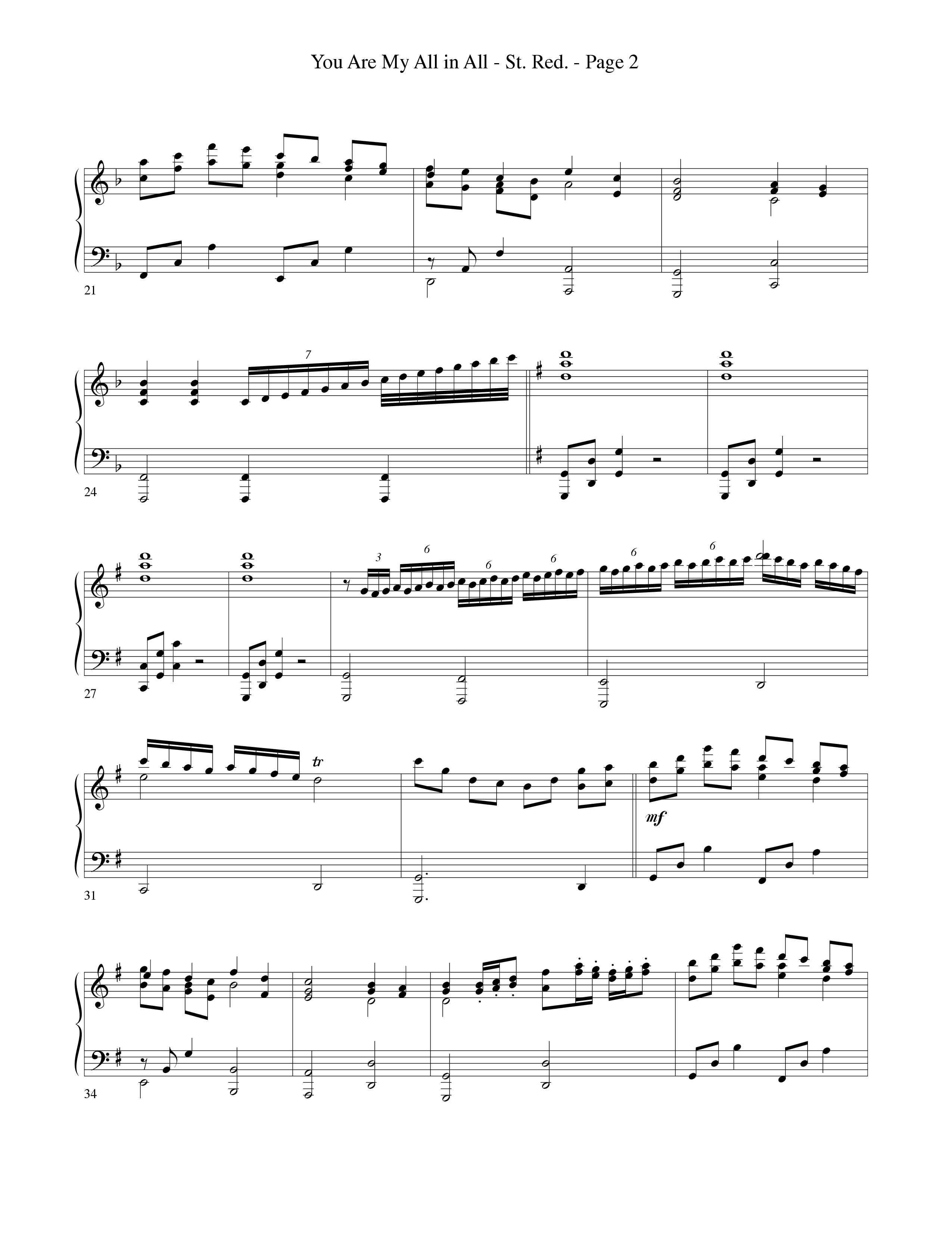 You Are My All In All (Choral Anthem SATB) String Reduction (Word Music Choral)