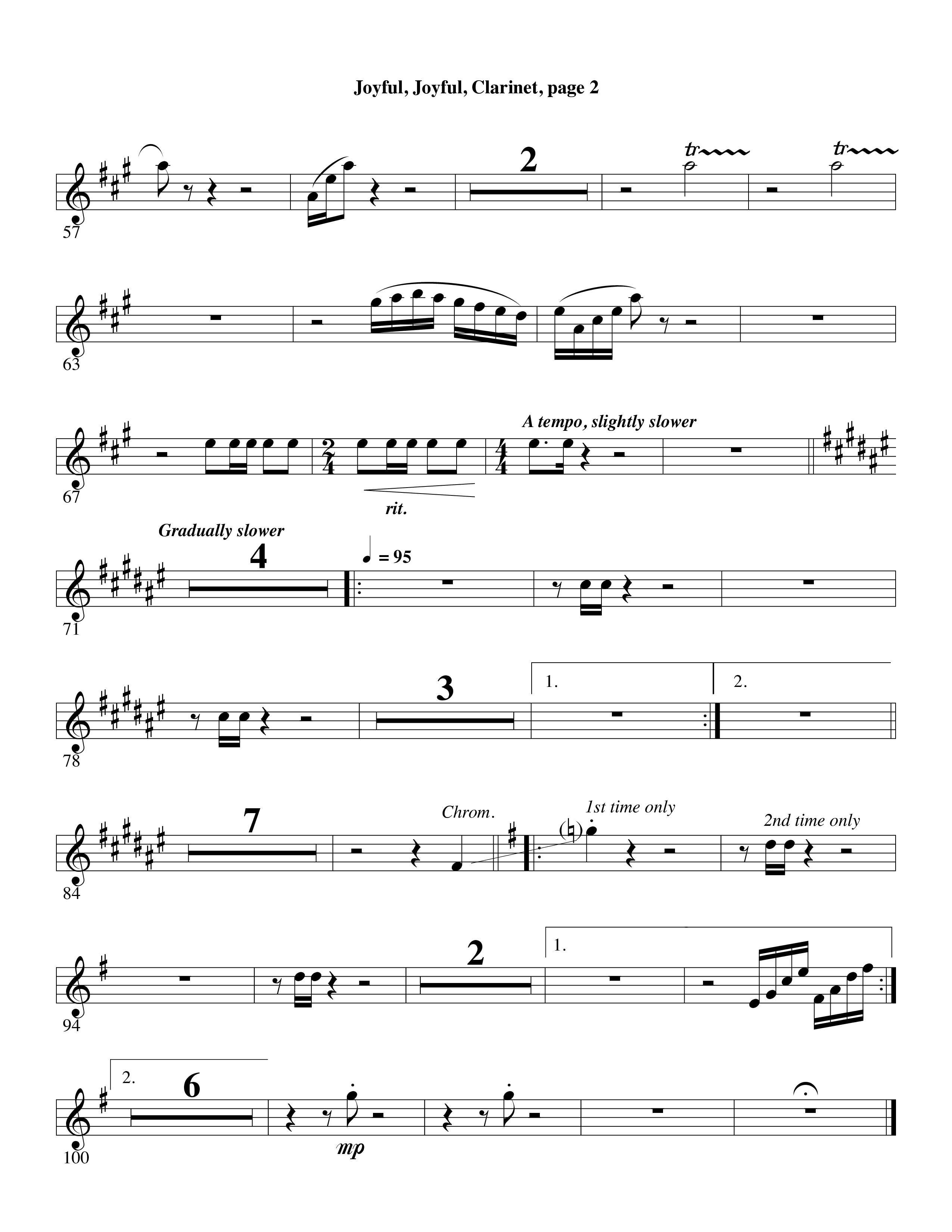 Joyful Joyful We Adore Thee (with Cry Of My Heart) (Choral Anthem SATB) Clarinet (Word Music Choral / Arr. Michael W. Smith / Arr. Gary Rhodes)