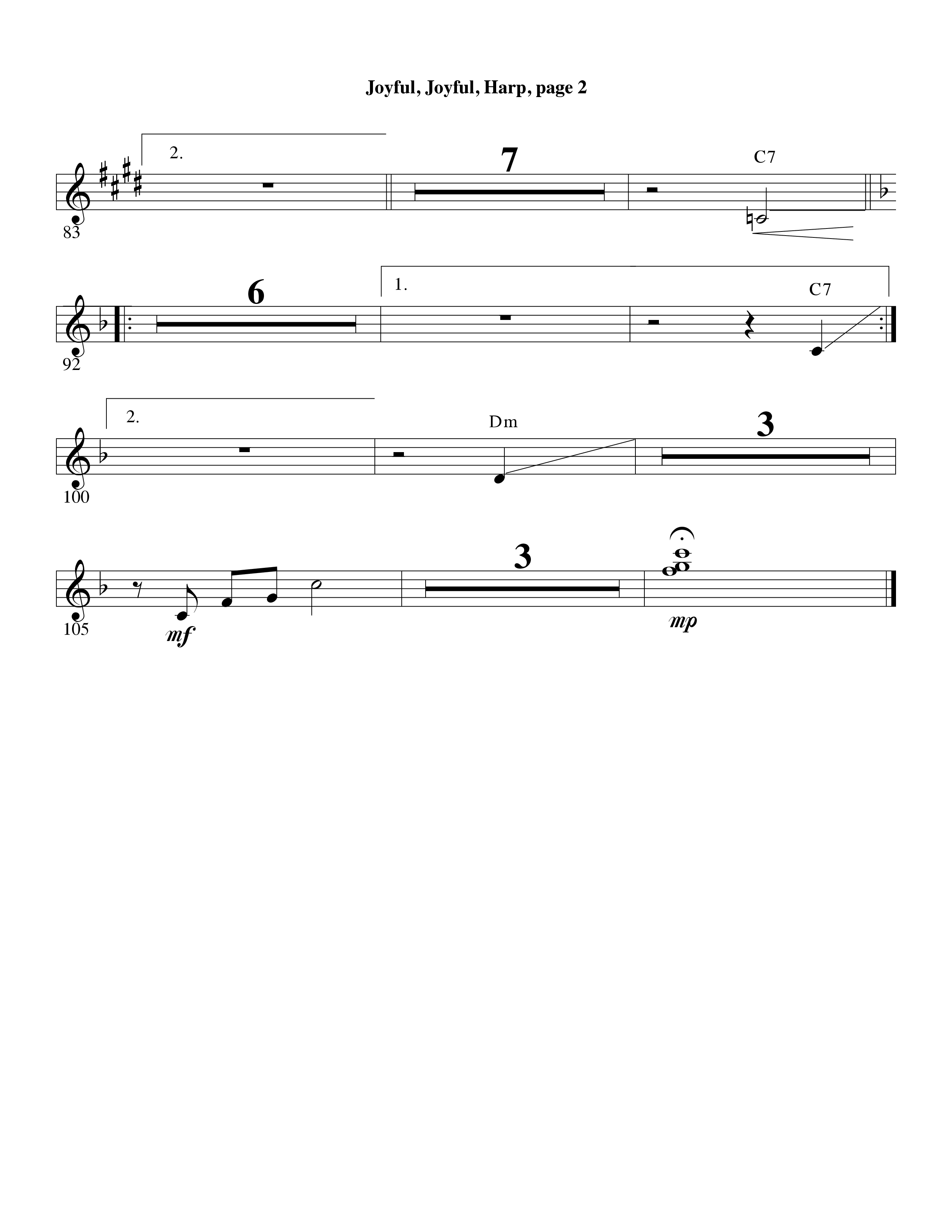Joyful Joyful We Adore Thee (with Cry Of My Heart) (Choral Anthem SATB) Harp (Word Music Choral / Arr. Michael W. Smith / Arr. Gary Rhodes)
