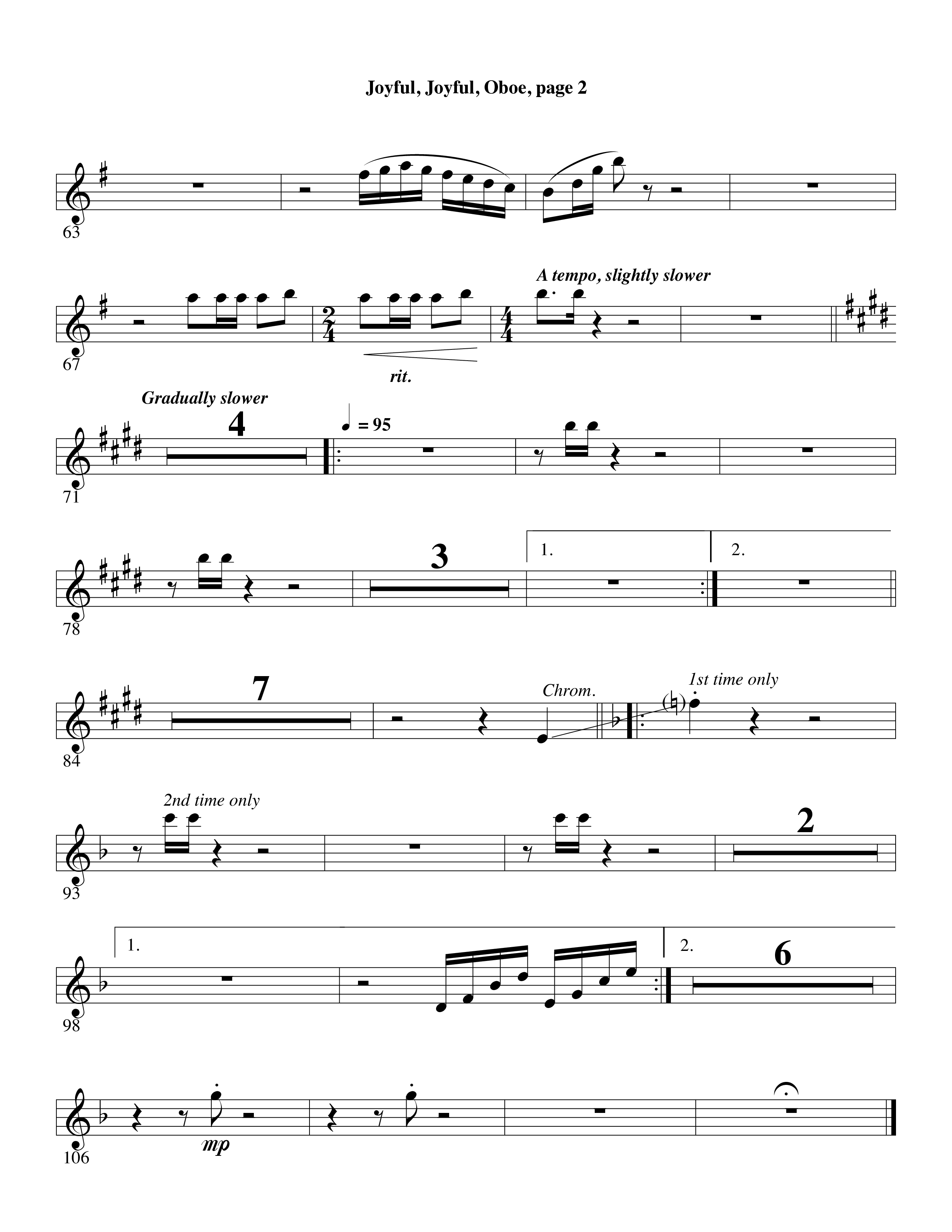 Joyful Joyful We Adore Thee (with Cry Of My Heart) (Choral Anthem SATB) Oboe (Word Music Choral / Arr. Michael W. Smith / Arr. Gary Rhodes)