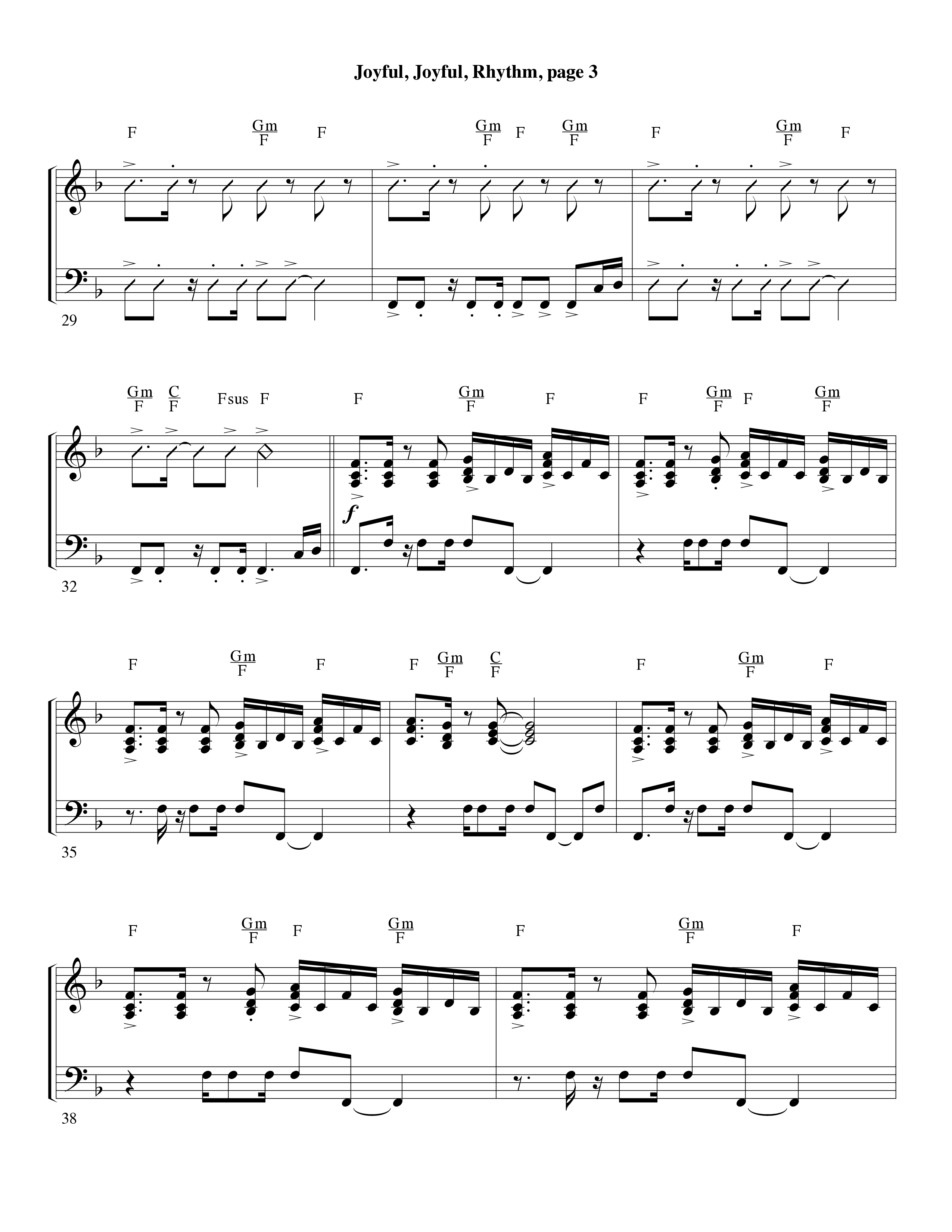 Joyful Joyful We Adore Thee (with Cry Of My Heart) (Choral Anthem SATB) Rhythm Chart (Word Music Choral / Arr. Michael W. Smith / Arr. Gary Rhodes)