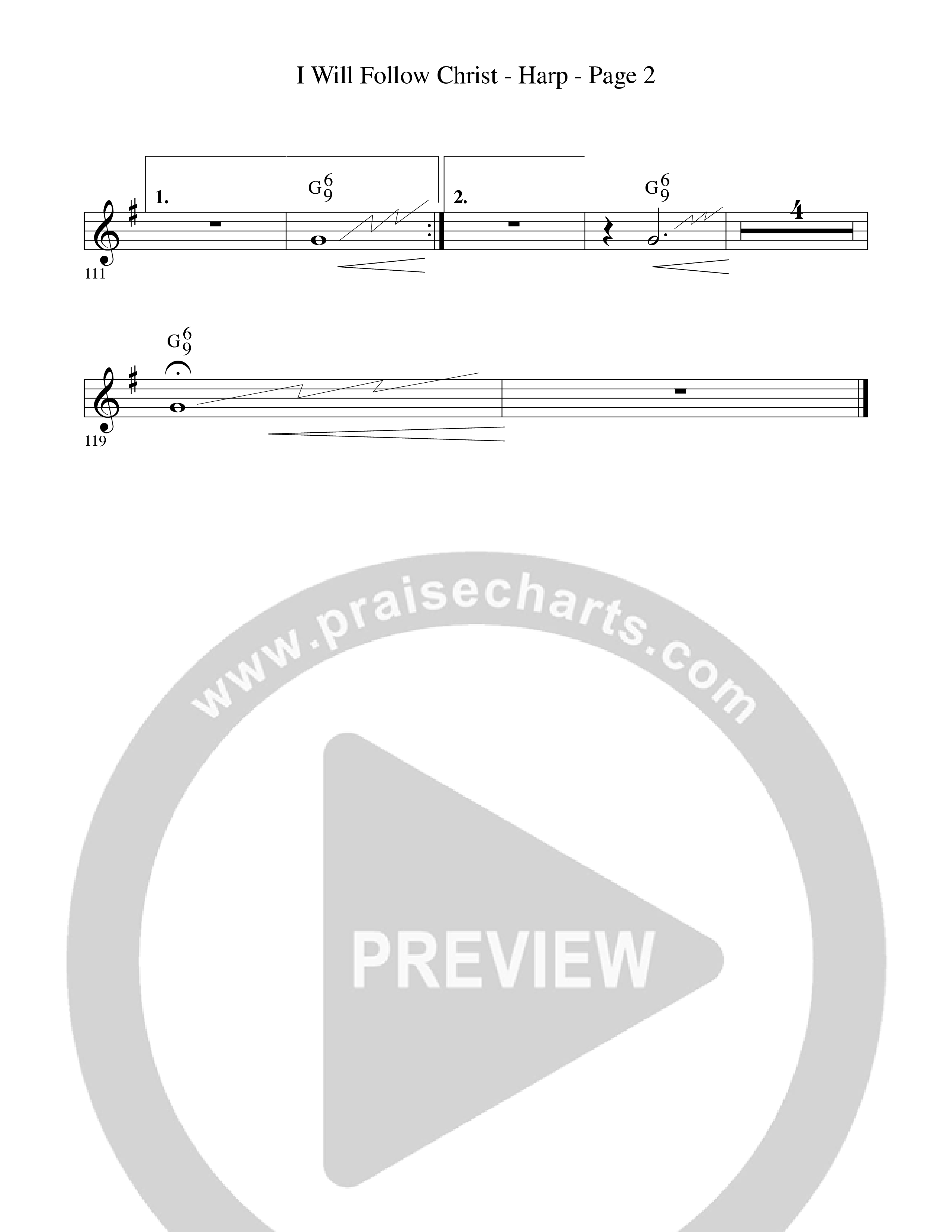 I Will Follow Christ (Choral Anthem SATB) Harp (Word Music Choral / Arr. Camp Kirkland)