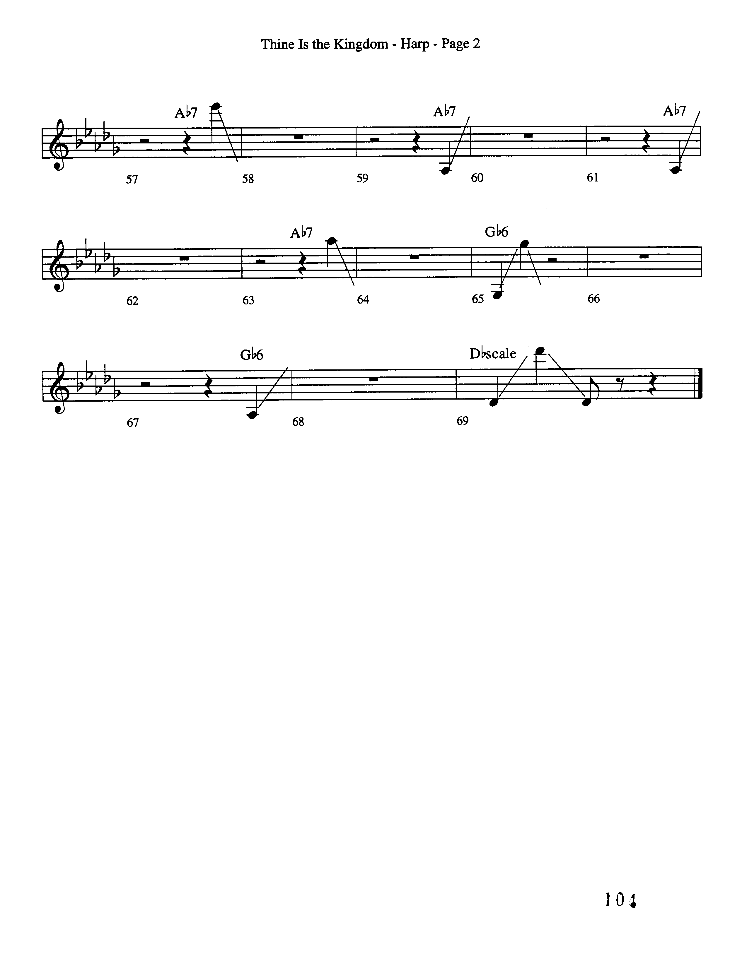 Thine Is The Kingdom (Choral Anthem SATB) Harp (Word Music Choral / Arr. David Clydesdale)
