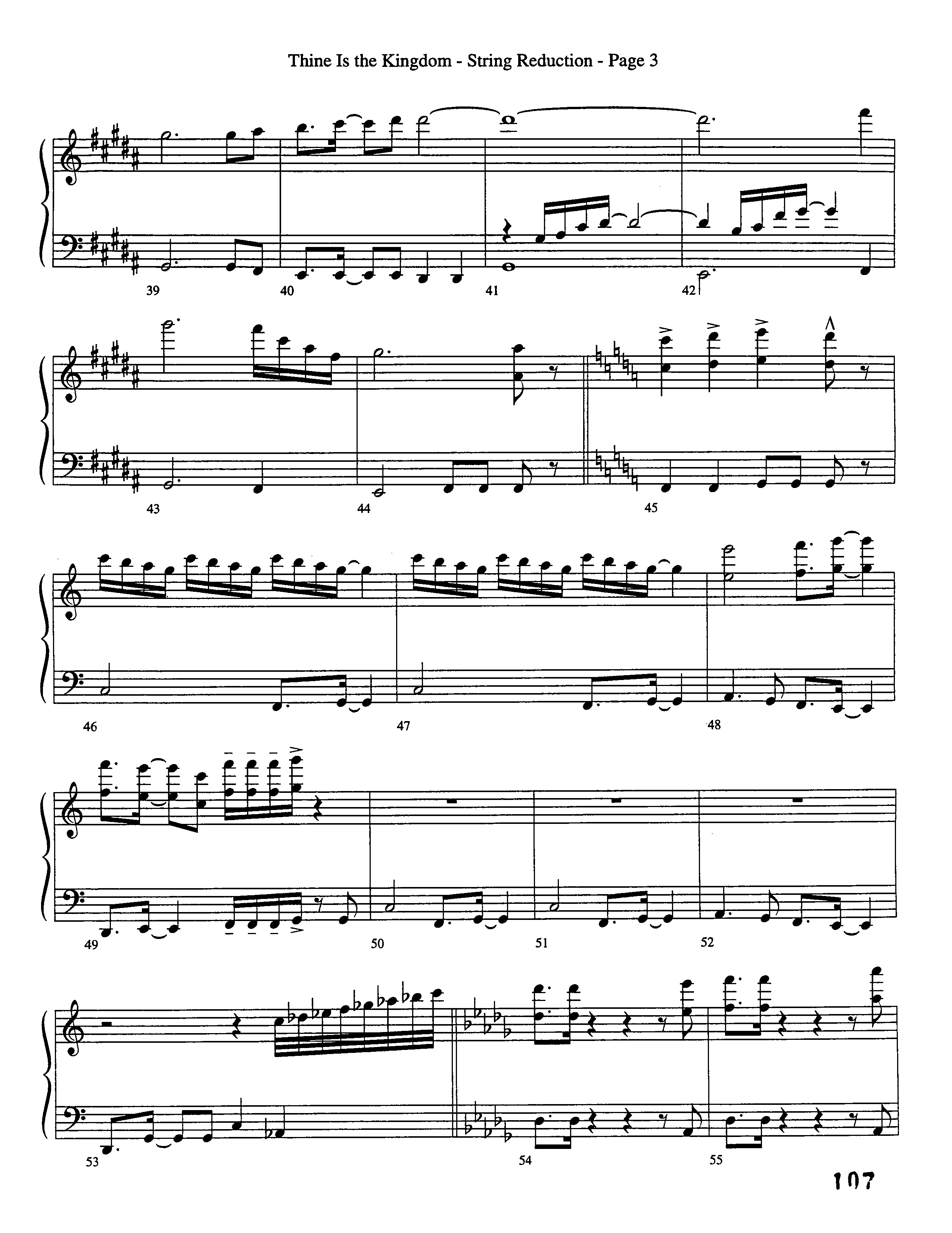 Thine Is The Kingdom (Choral Anthem SATB) String Reduction (Word Music Choral / Arr. David Clydesdale)