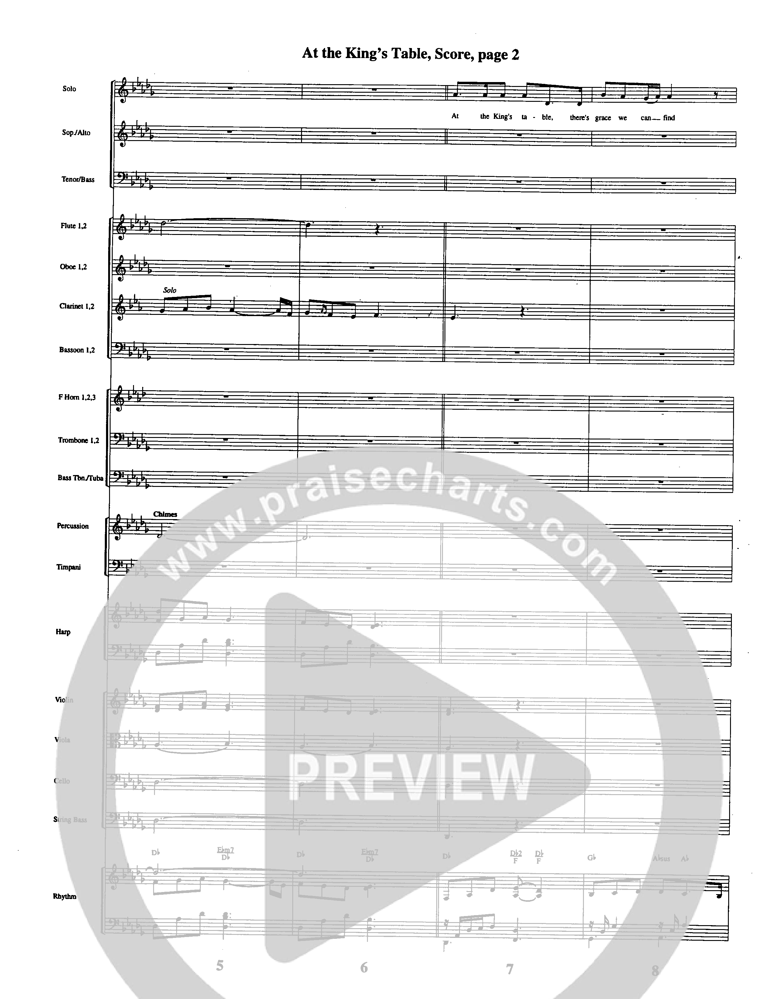 At The King's Table Conductor's Score (Word Music Choral / Arr. David Clydesdale)