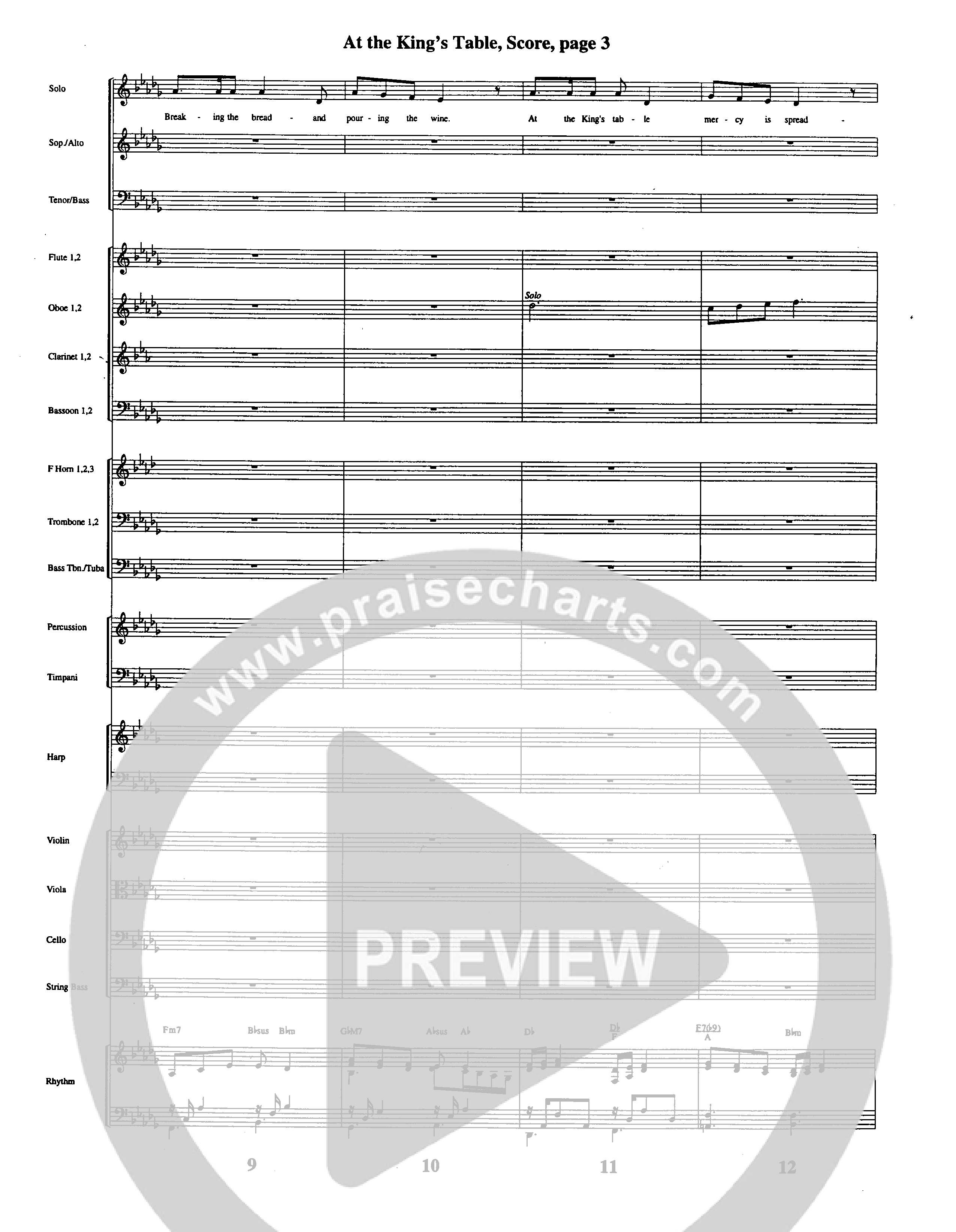 At The King's Table Conductor's Score (Word Music Choral / Arr. David Clydesdale)