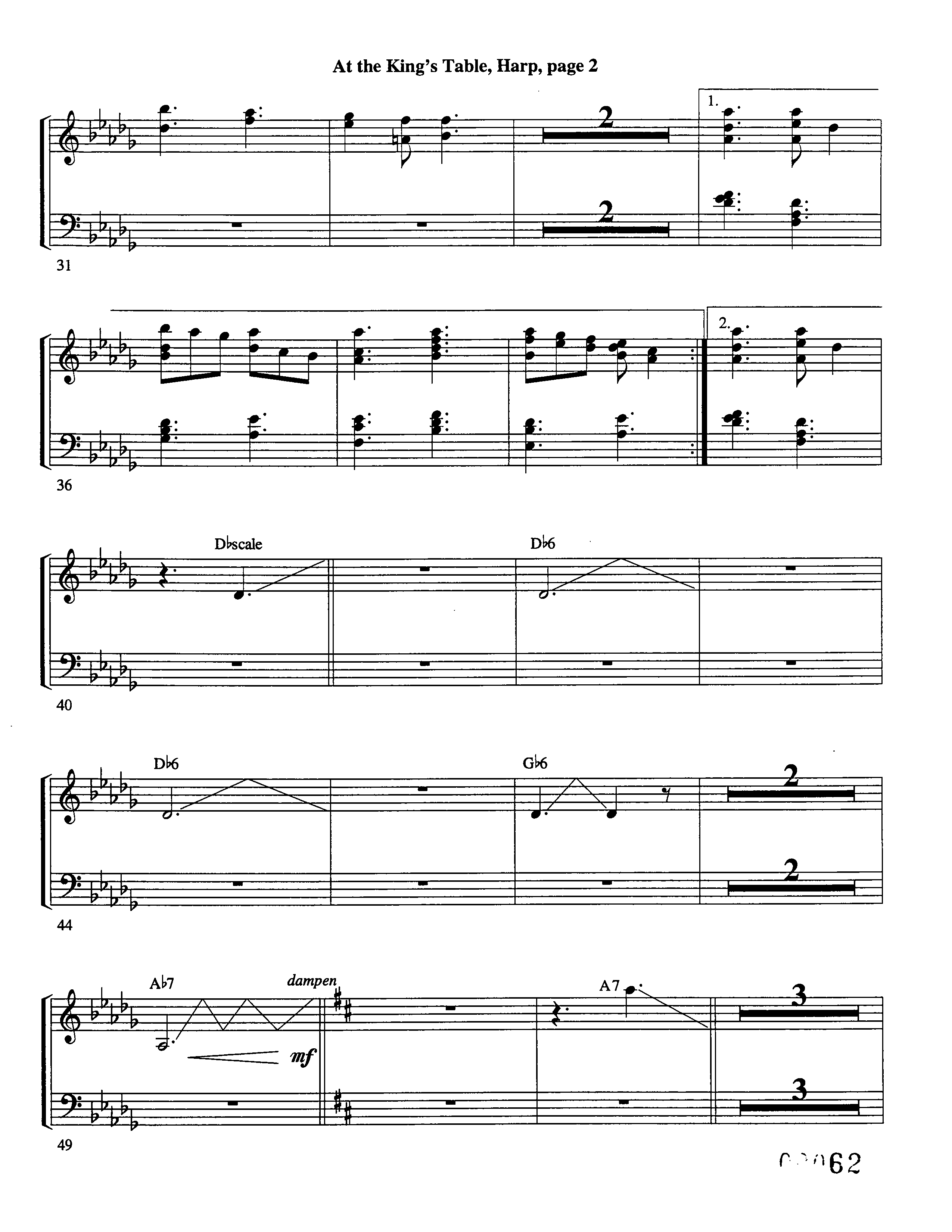 At The King's Table Harp (Word Music Choral / Arr. David Clydesdale)