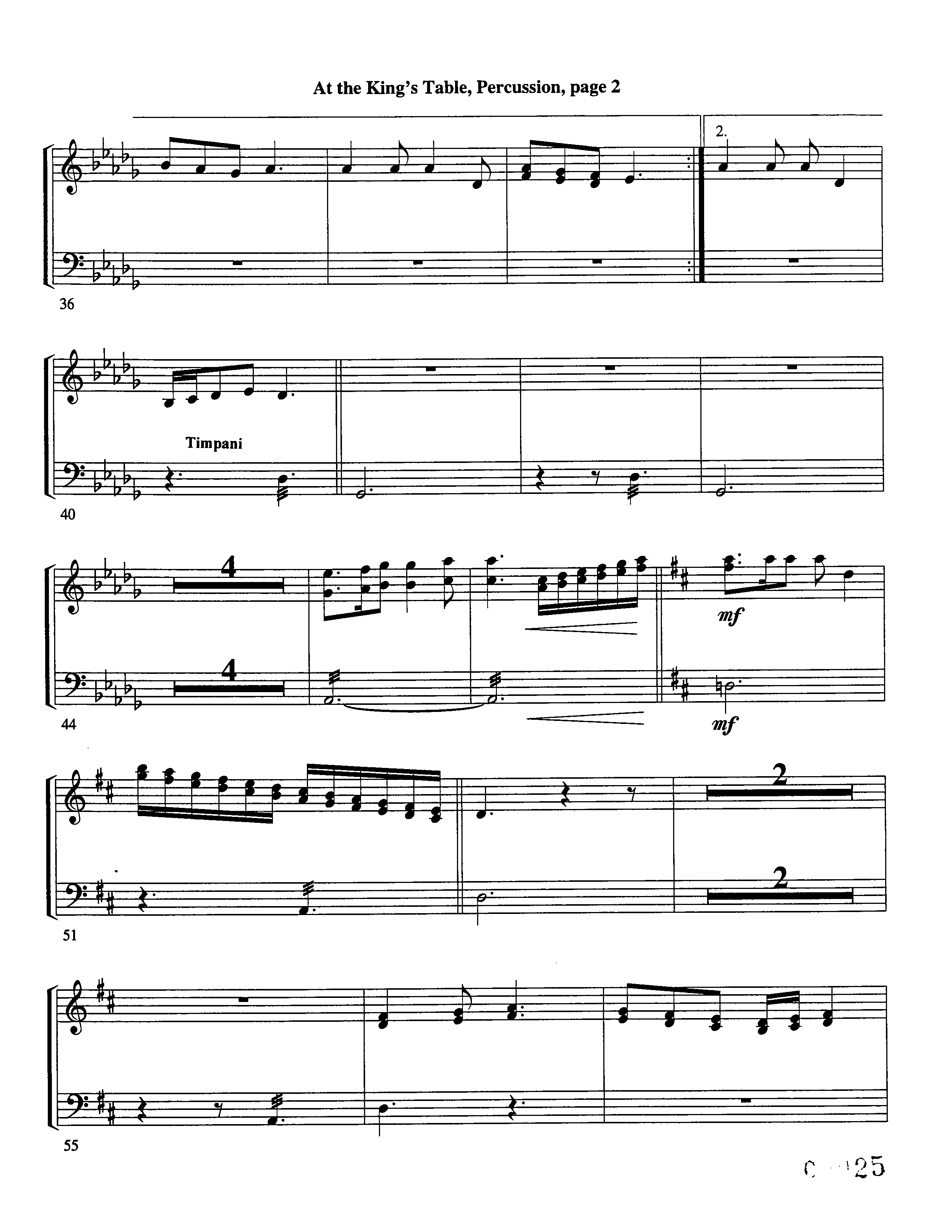 At The King's Table Percussion (Word Music Choral / Arr. David Clydesdale)