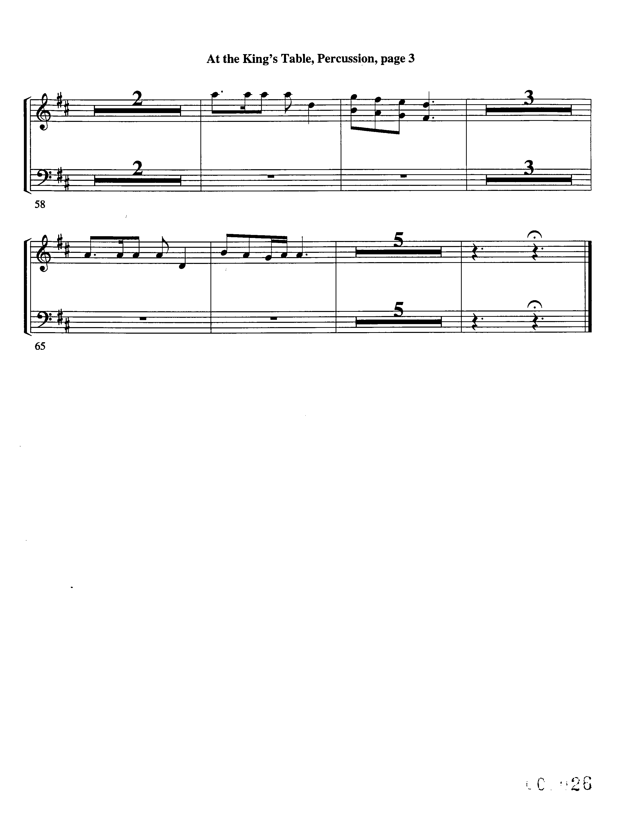 At The King's Table Percussion (Word Music Choral / Arr. David Clydesdale)