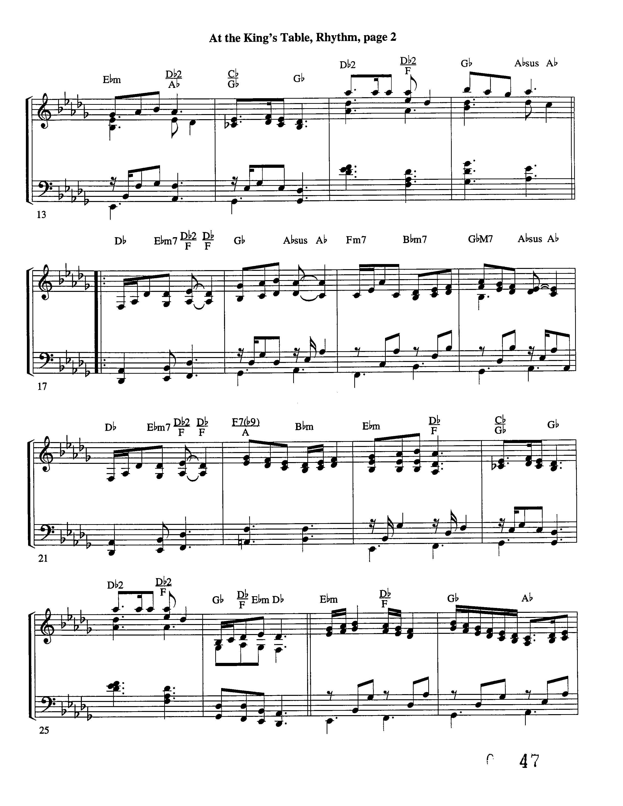 At The King's Table Rhythm Chart (Word Music Choral / Arr. David Clydesdale)