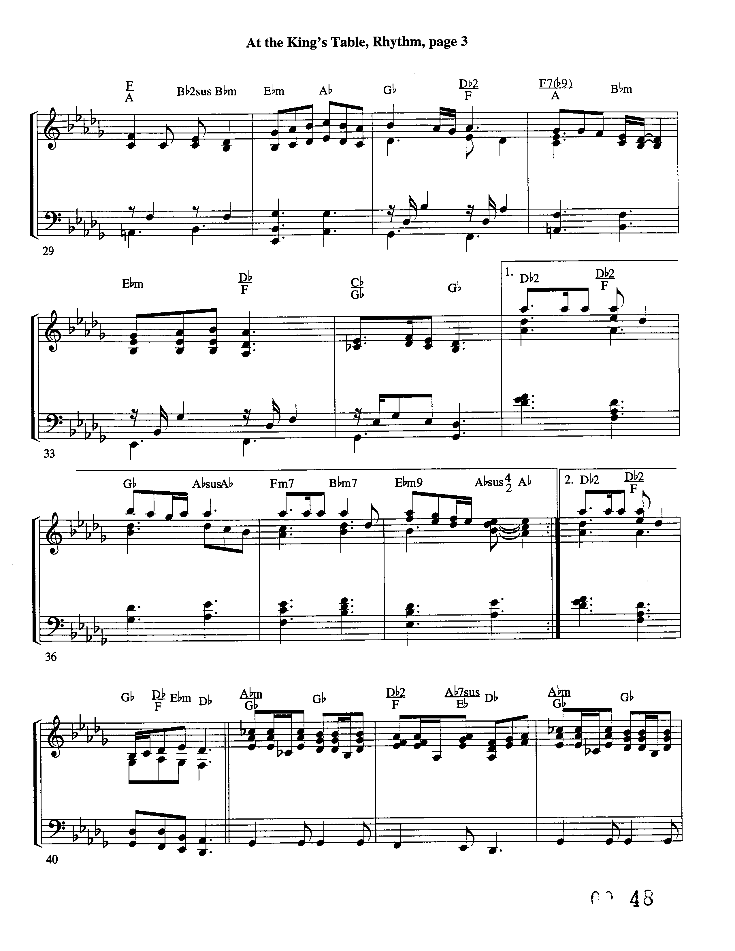 At The King's Table Rhythm Chart (Word Music Choral / Arr. David Clydesdale)